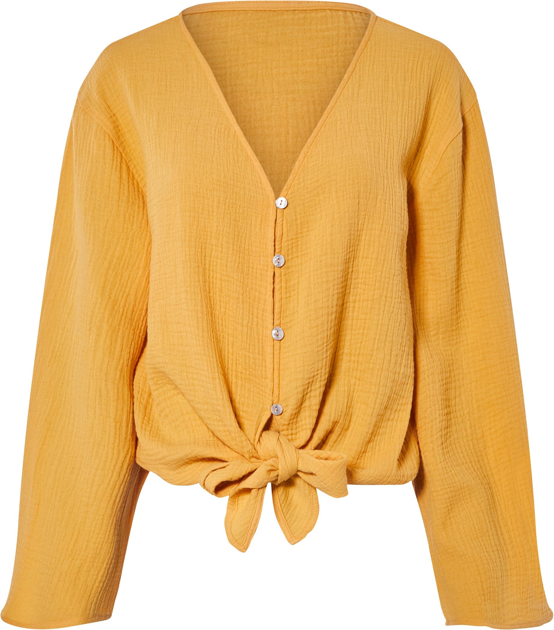 esmara® Damen Bluse (gelb mit langen Ärmeln, 38)