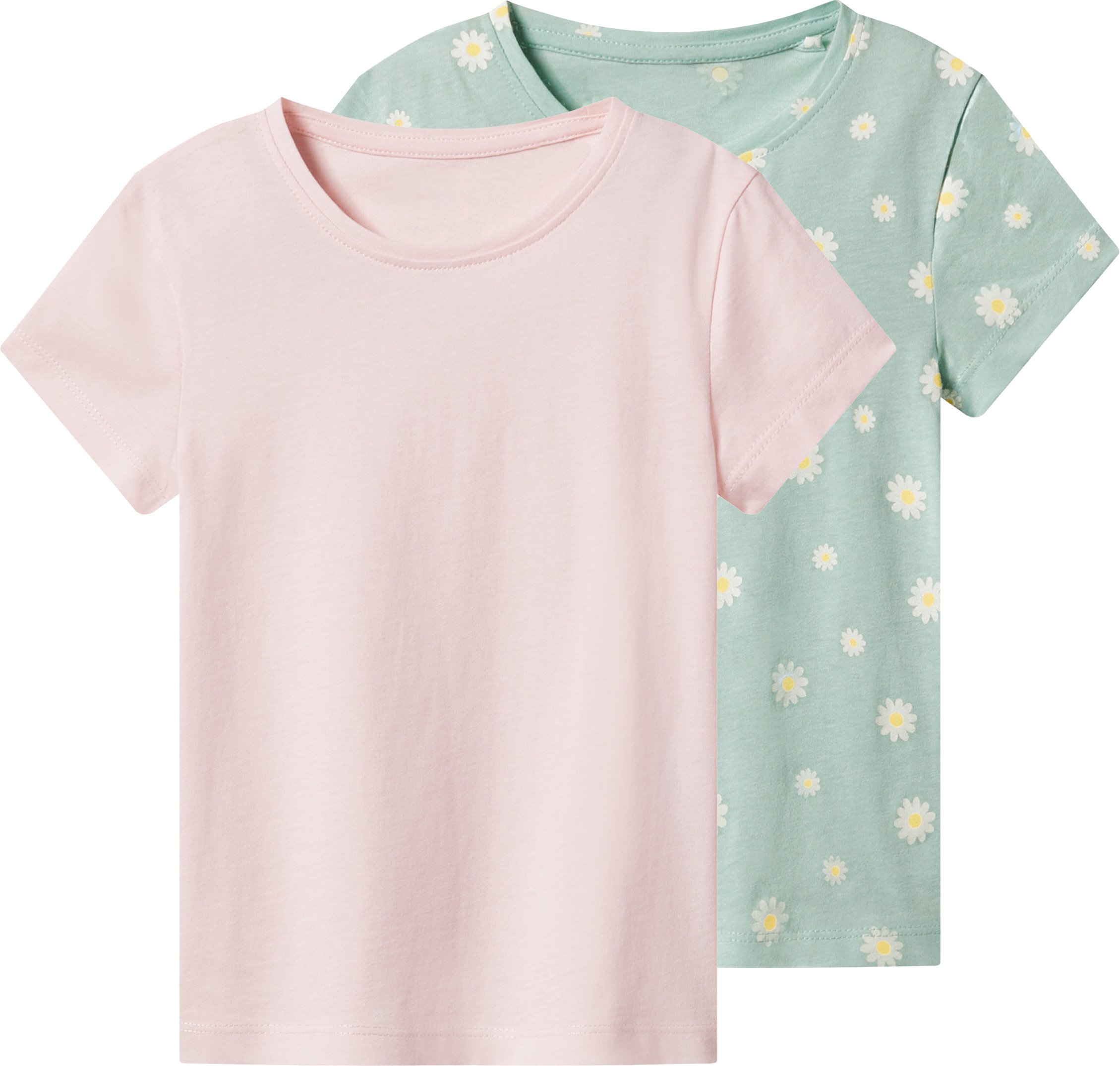 lupilu® Kleinkinder T-Shirt, 2 Stück (rosa/mint, 98/104)""