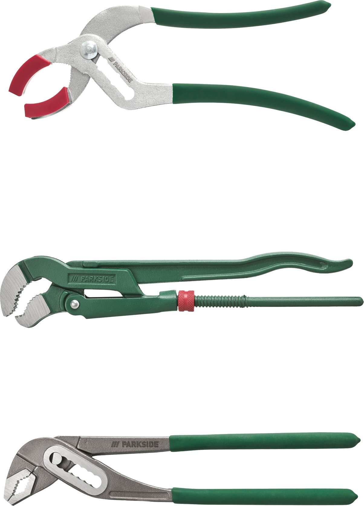 PARKSIDE® Sanitärzangen-Set, 3-teilig / Rohrzange (Sanitärzangen- Set)