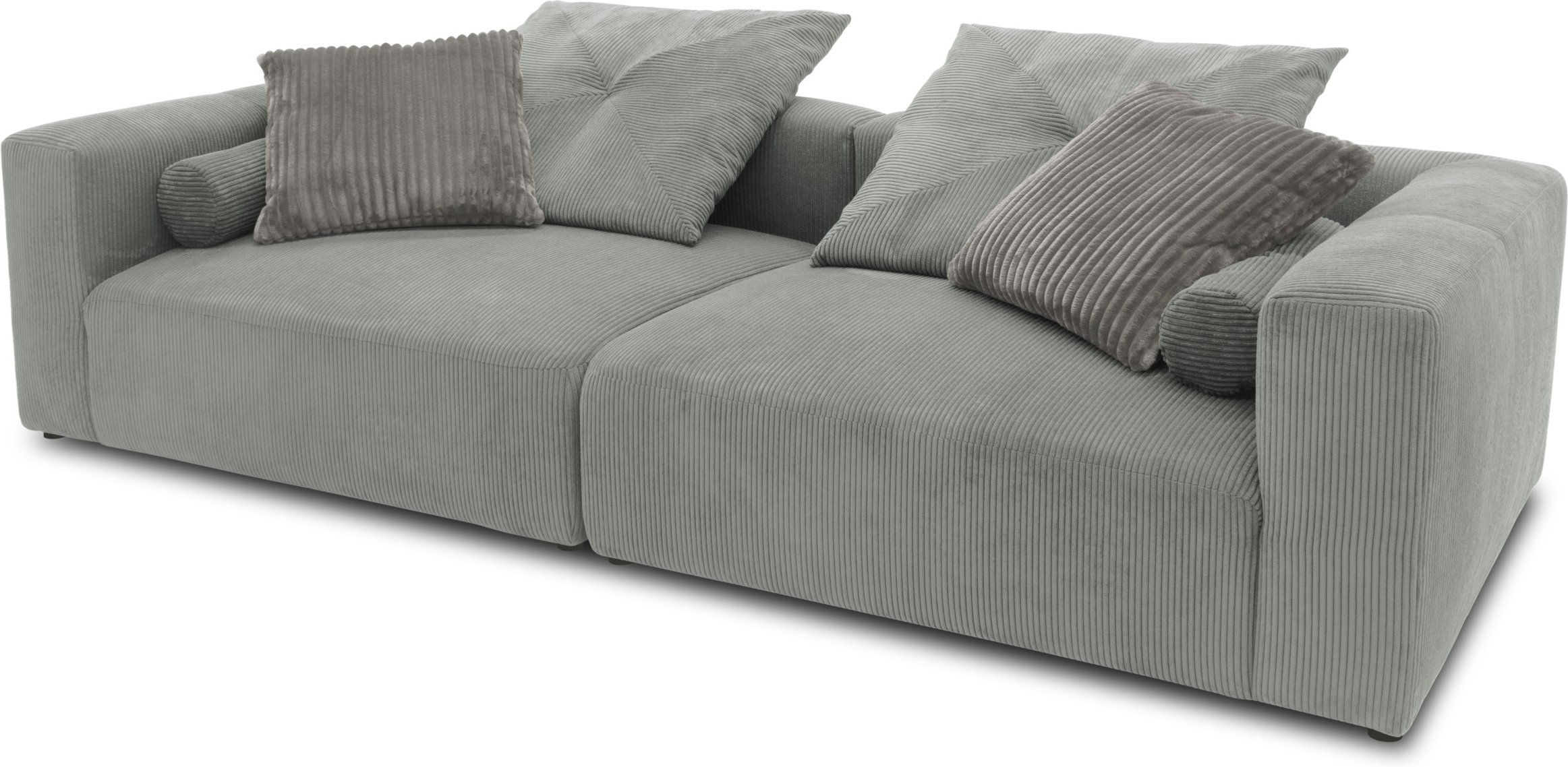 Domo Bigsofa »Nantes«, mit Federkernpolsterung (Hellgrau)