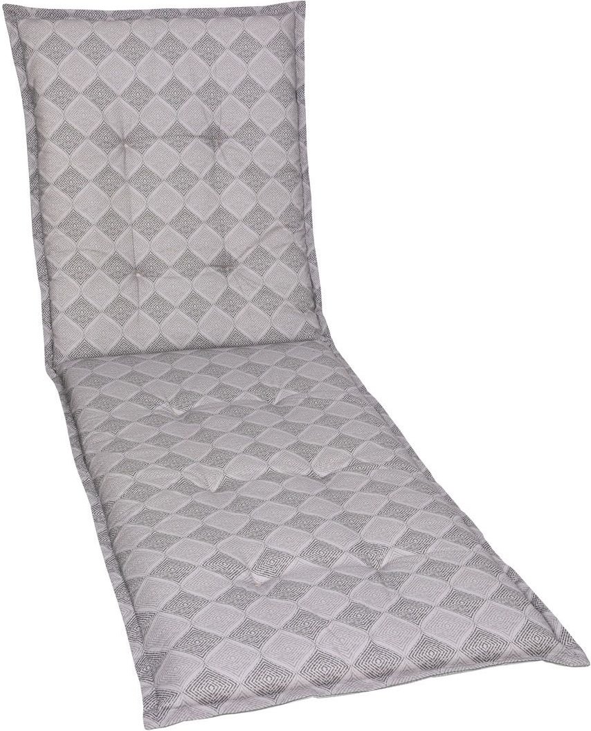 GO-DE Textil Gartenauflage Raute (Liegenauflage, Grau)