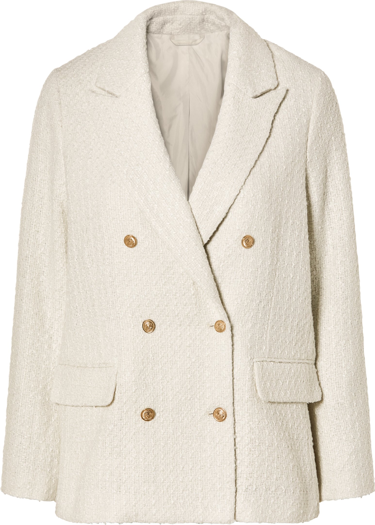 esmara® Damen Tweed Blazer (Weiß, 42)