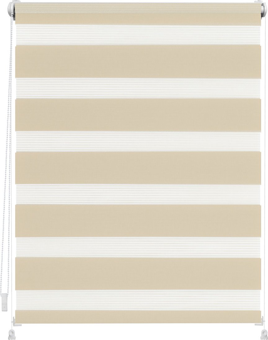 Lichtblick Duo-Rollo Klemmfix, ohne Bohren, verspannt, blickdicht (Creme, 90 x 150 cm)