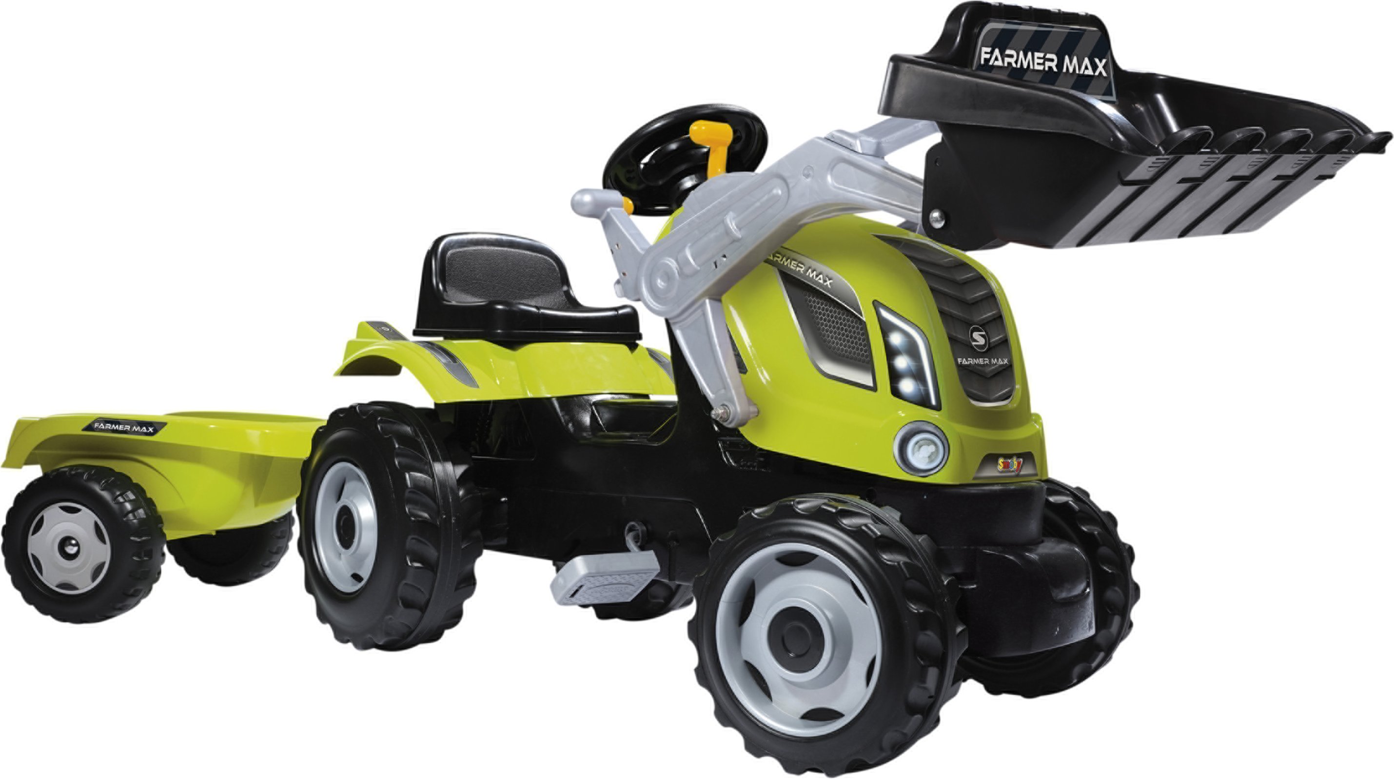 SMOBY Traktor Farmer Max mit Anhänger