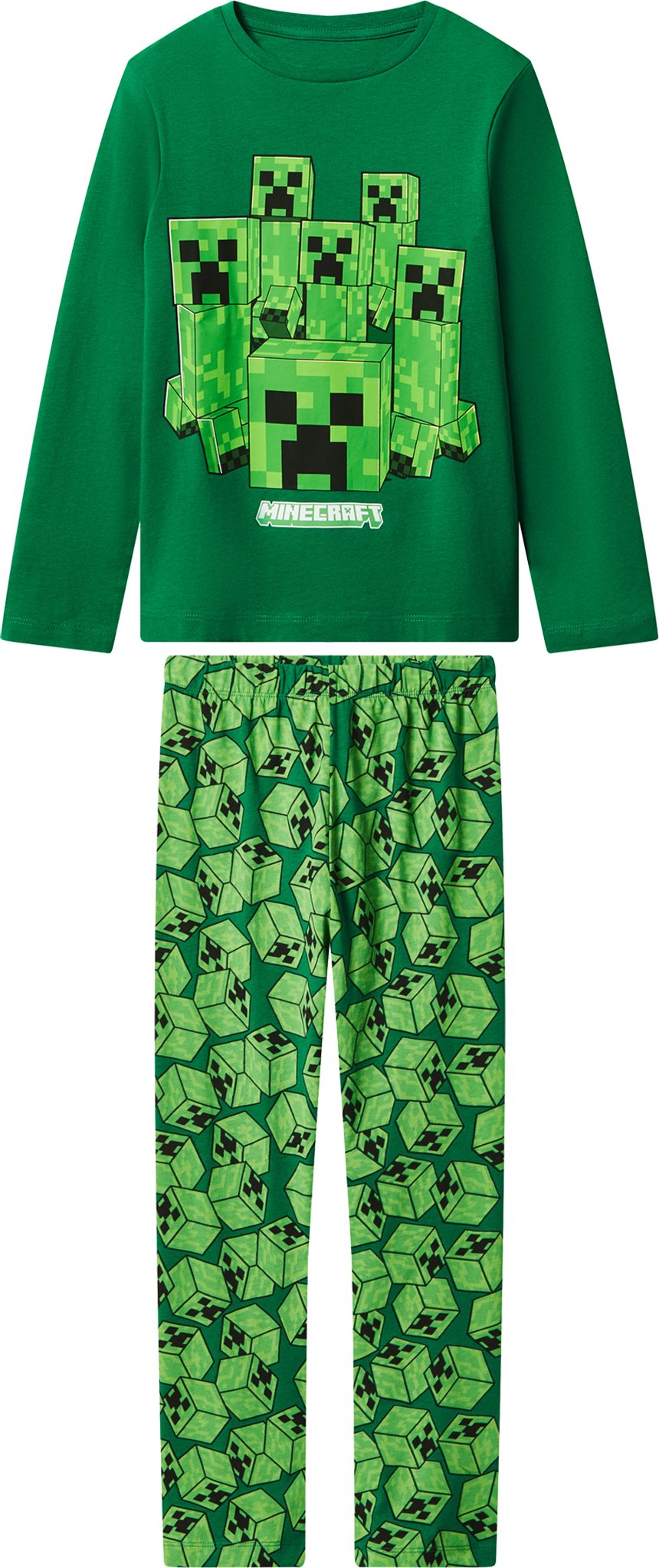 Minecraft Schlafanzug (Grün, 158/164)