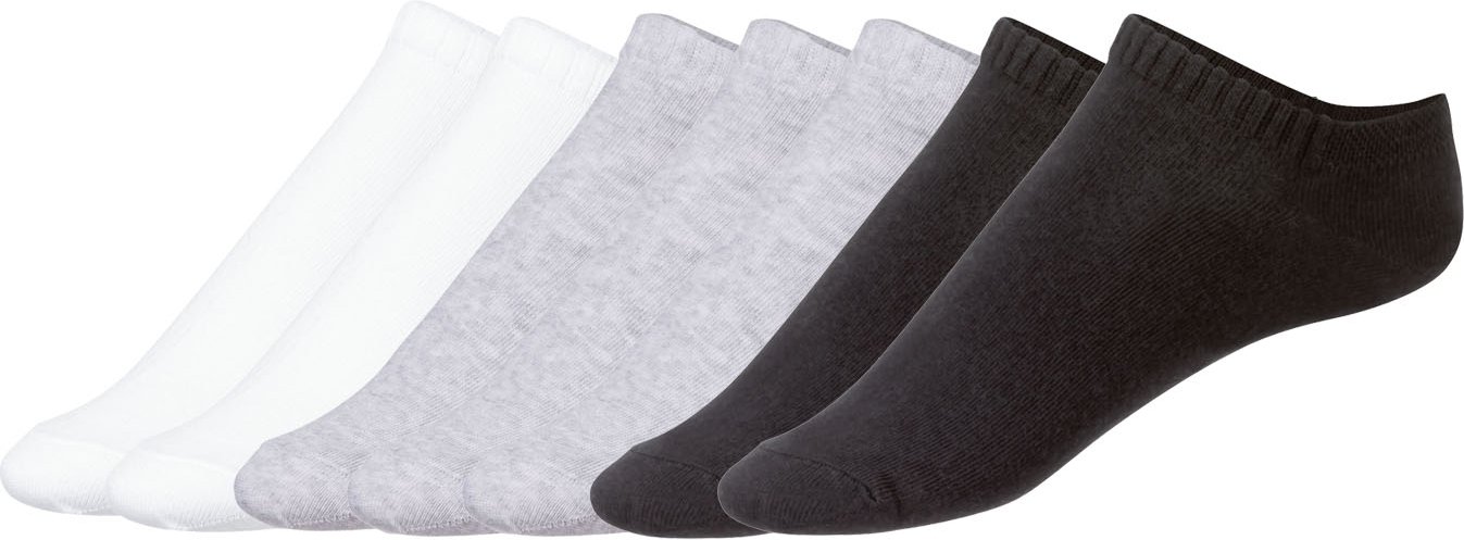 Thumbnail - esmara® Sneakersocken Damen, 7er Set (weiß/grau/schwarz, 35-38)