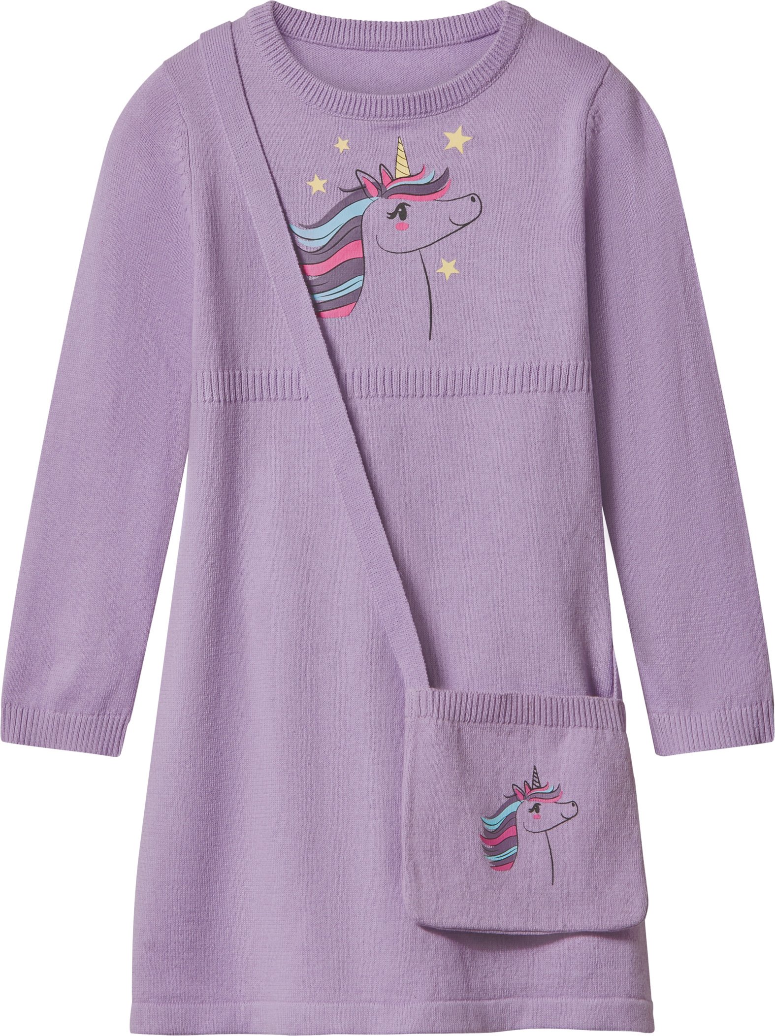 Thumbnail - lupilu® Kinder-Strickkleid (Lila, 110/116)