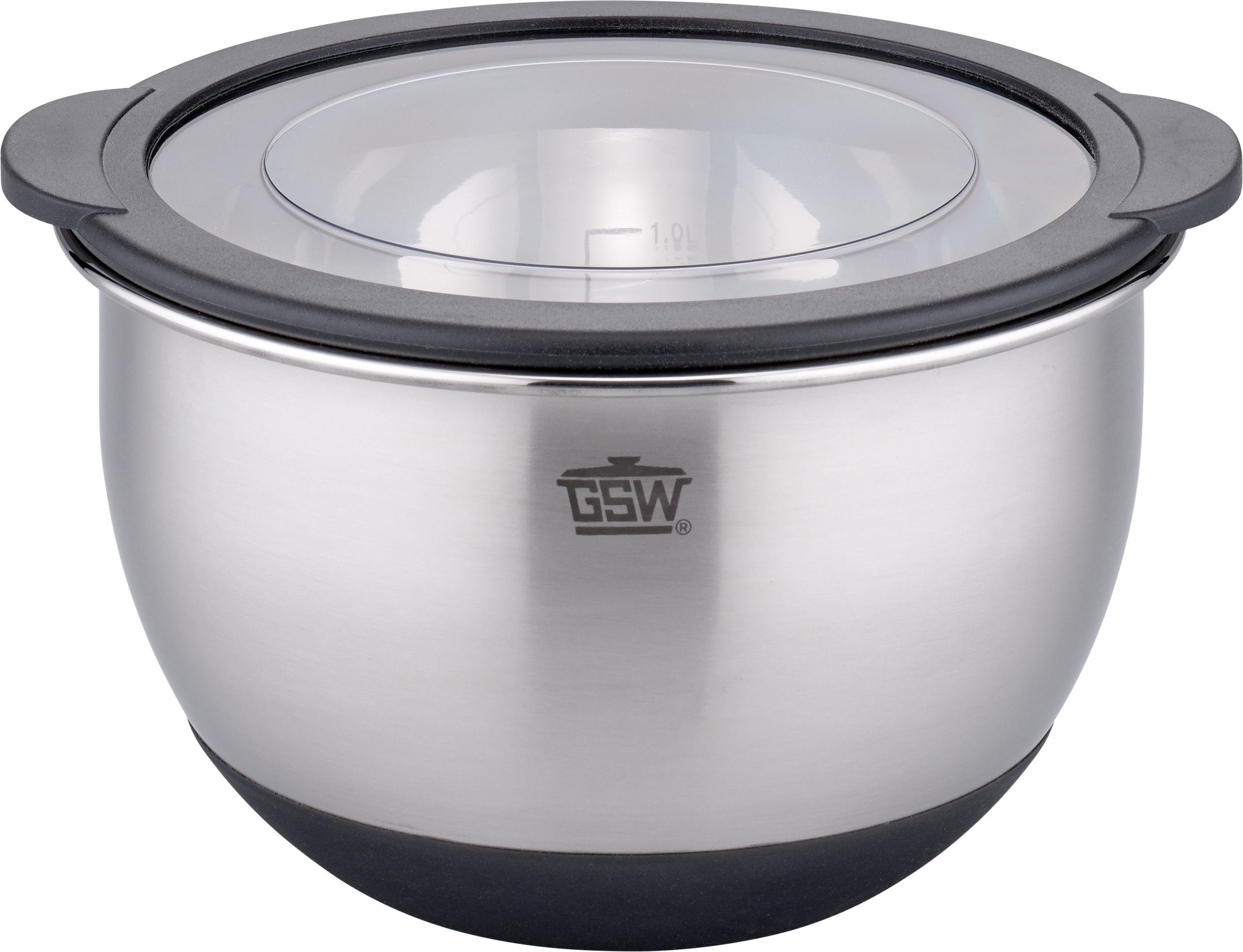 GSW Edelstahl-Schüssel »Primo« mit luftdichtem Aufbewahrungsdeckel (16 cm)