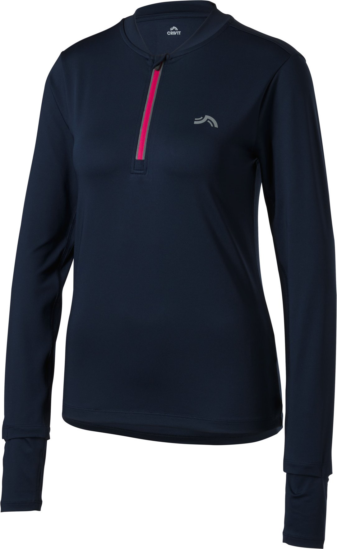 CRIVIT Damen Funktionsshirt langarm (Navy, L(44/46))