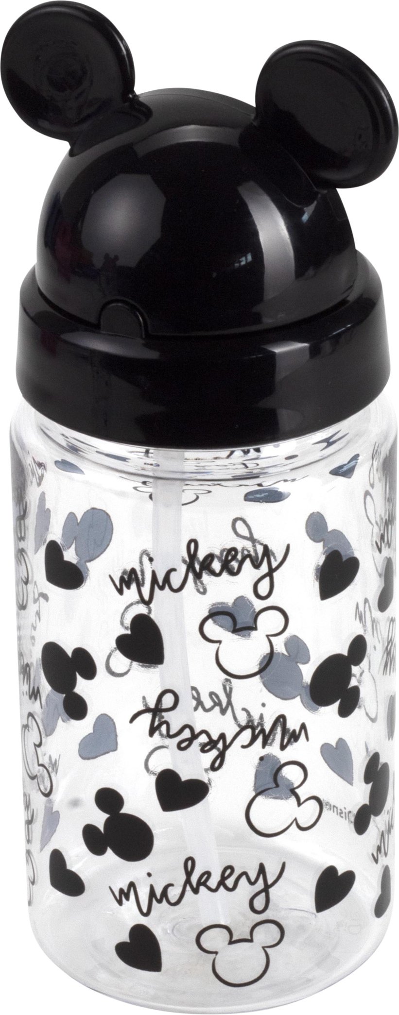 DISNEY Trinkflasche mit Mickey / Minnie Mouse (klein, Schwarz)