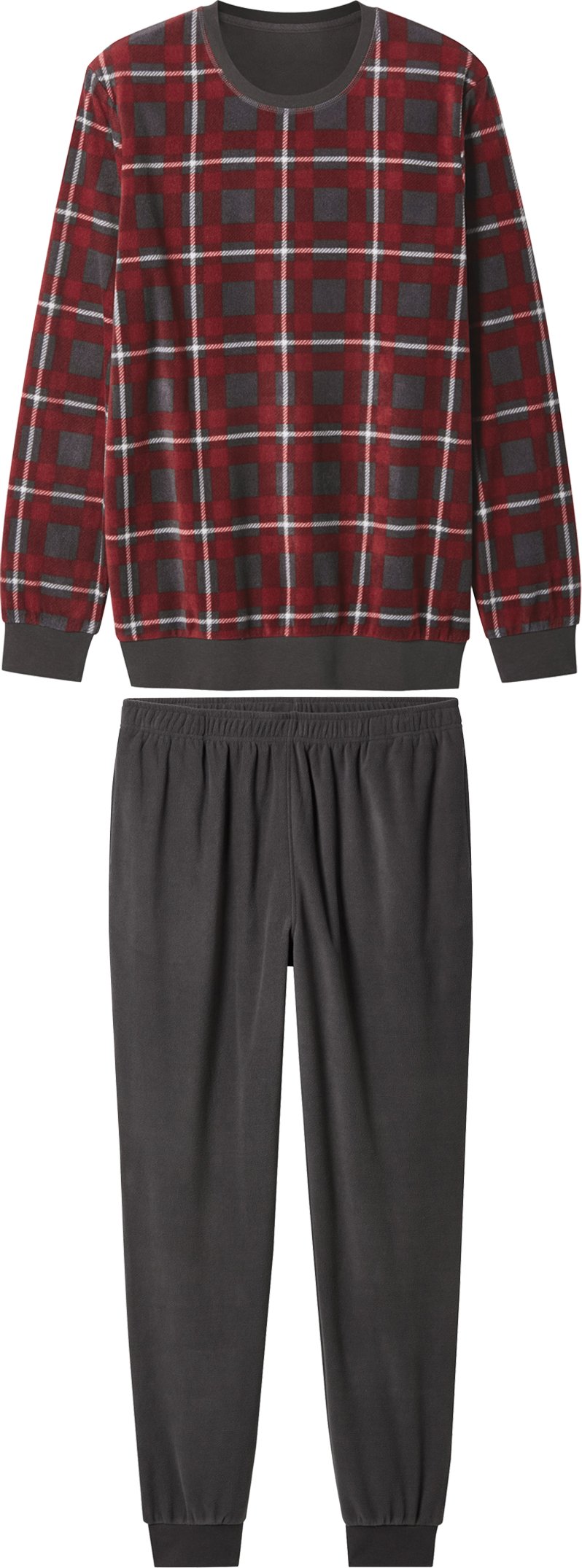 esmara Men Herren Fleece-Pyjama (Anthrazit, L(52/54))