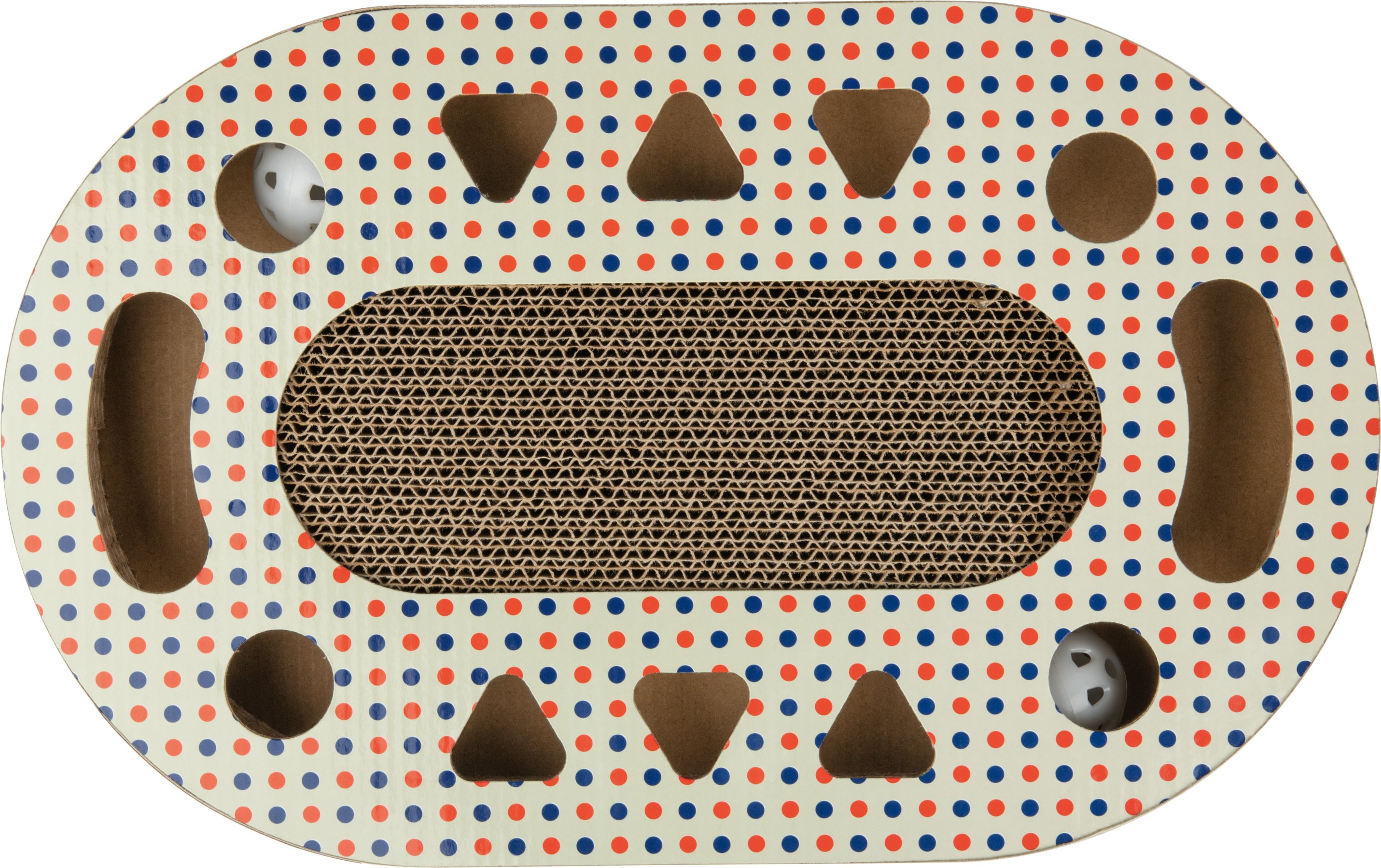 zoofari® Kratzteppich und Kratzpappe mit Spielzeug (Kratzpappe oval)