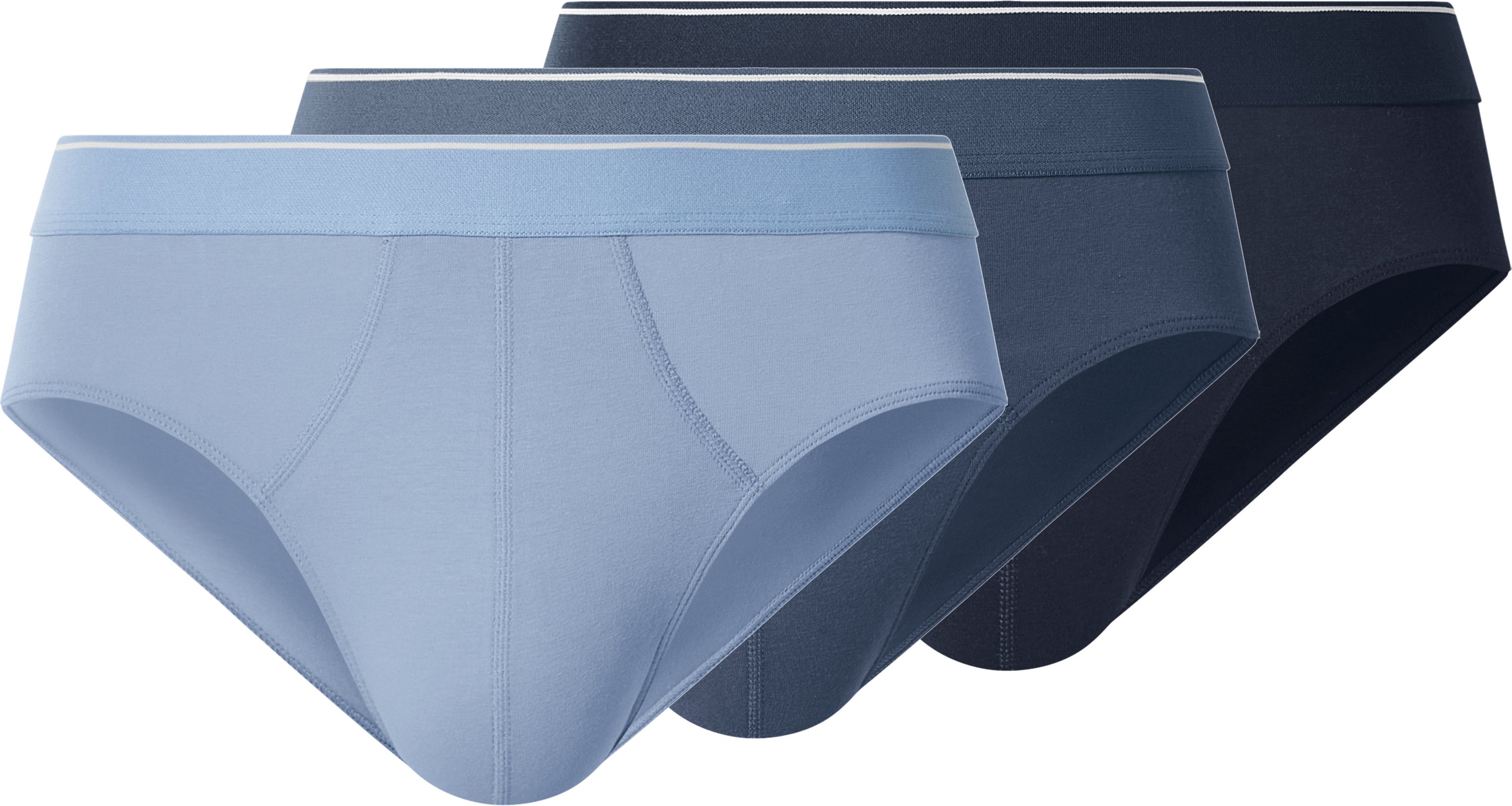 esmara Men Herren Slip 3 Paar (navy/dunkelblau/hellblau, 5/M)