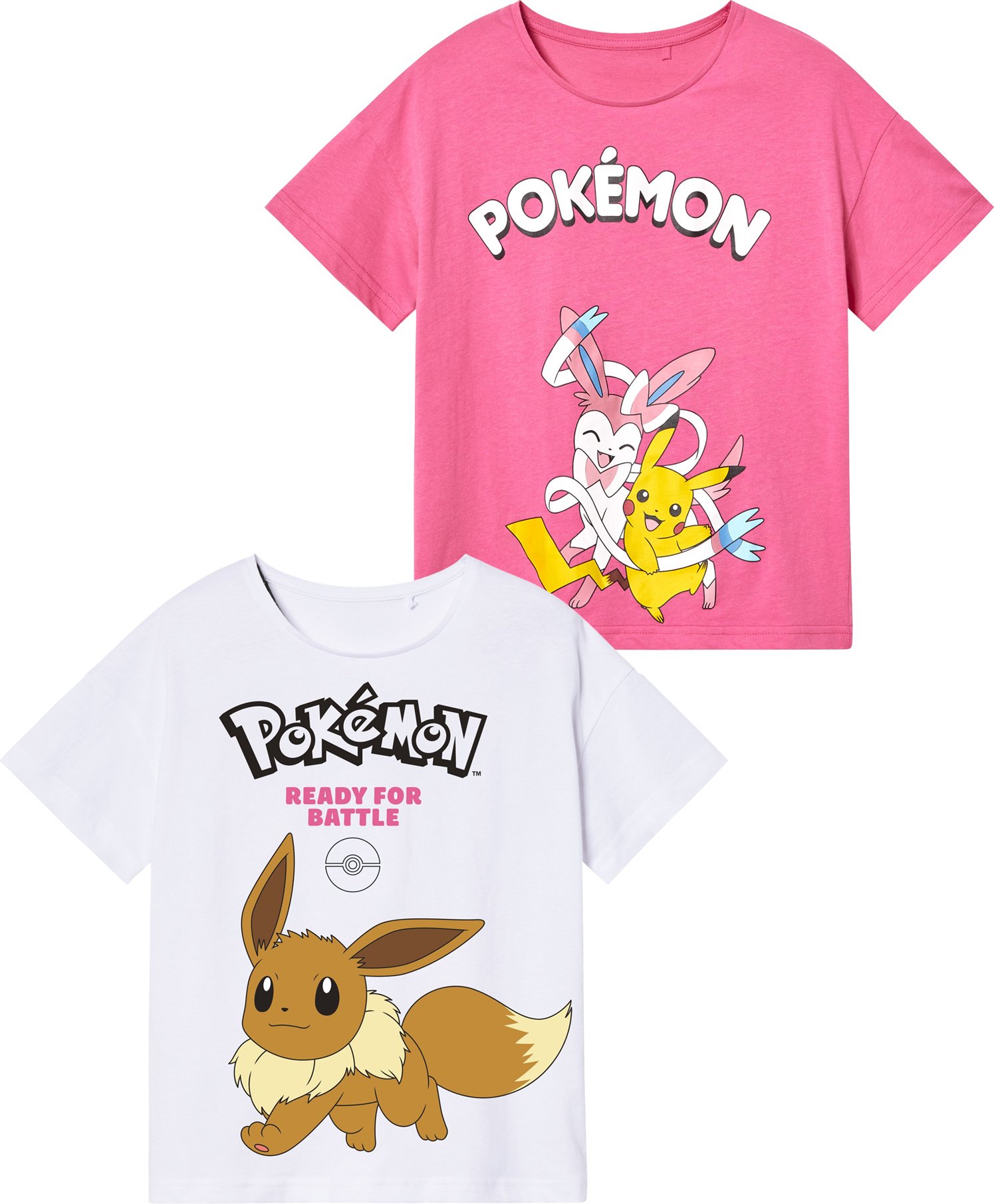 Thumbnail - Kinder Mädchen T-Shirt 2er (Pokémon, 158/164)