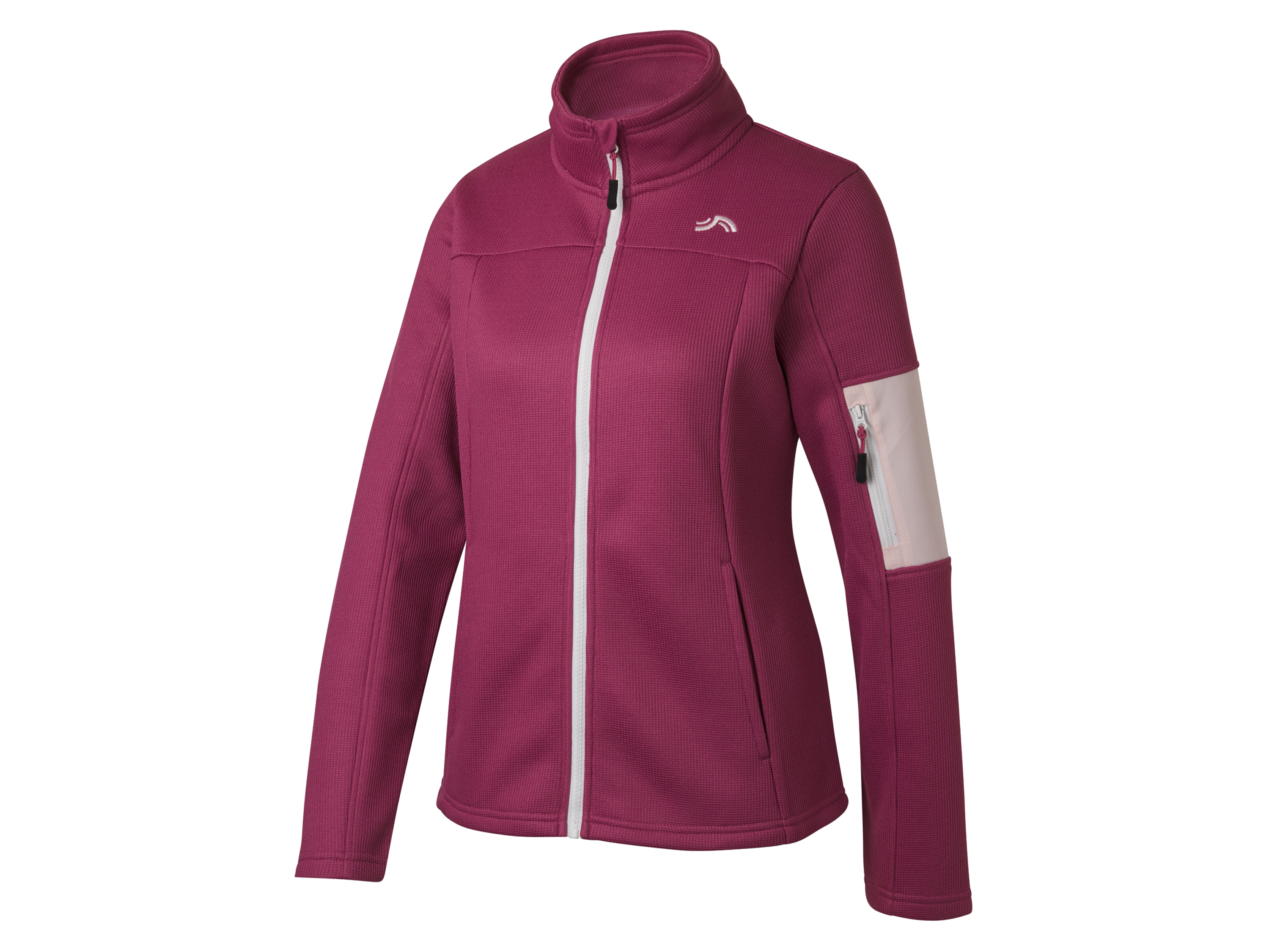 Thumbnail - CRIVIT Damen Strick-Fleecejacke mit seitlichen Eingrifftaschen (Lila, L(44/46))