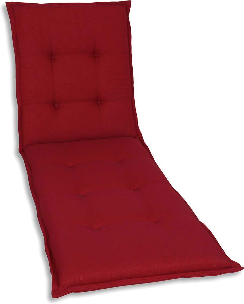 GO-DE Textil Gartenauflage, kirschrot, Liegenauflage (Liegenauflage, kirschrot)