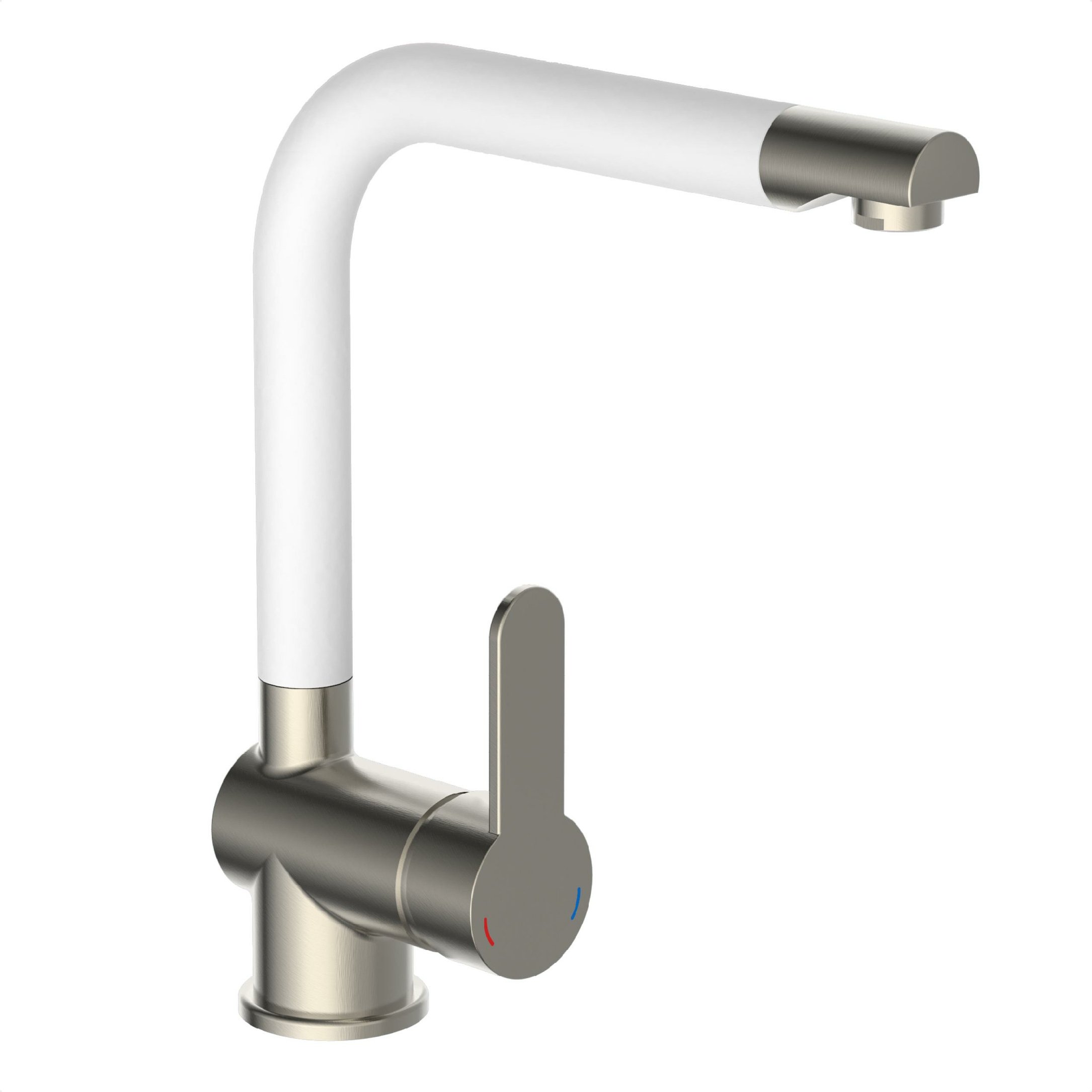 Schütte Küchenarmatur »RIO«, 360° Schwenkbereich (Edelstahl/Weiß)