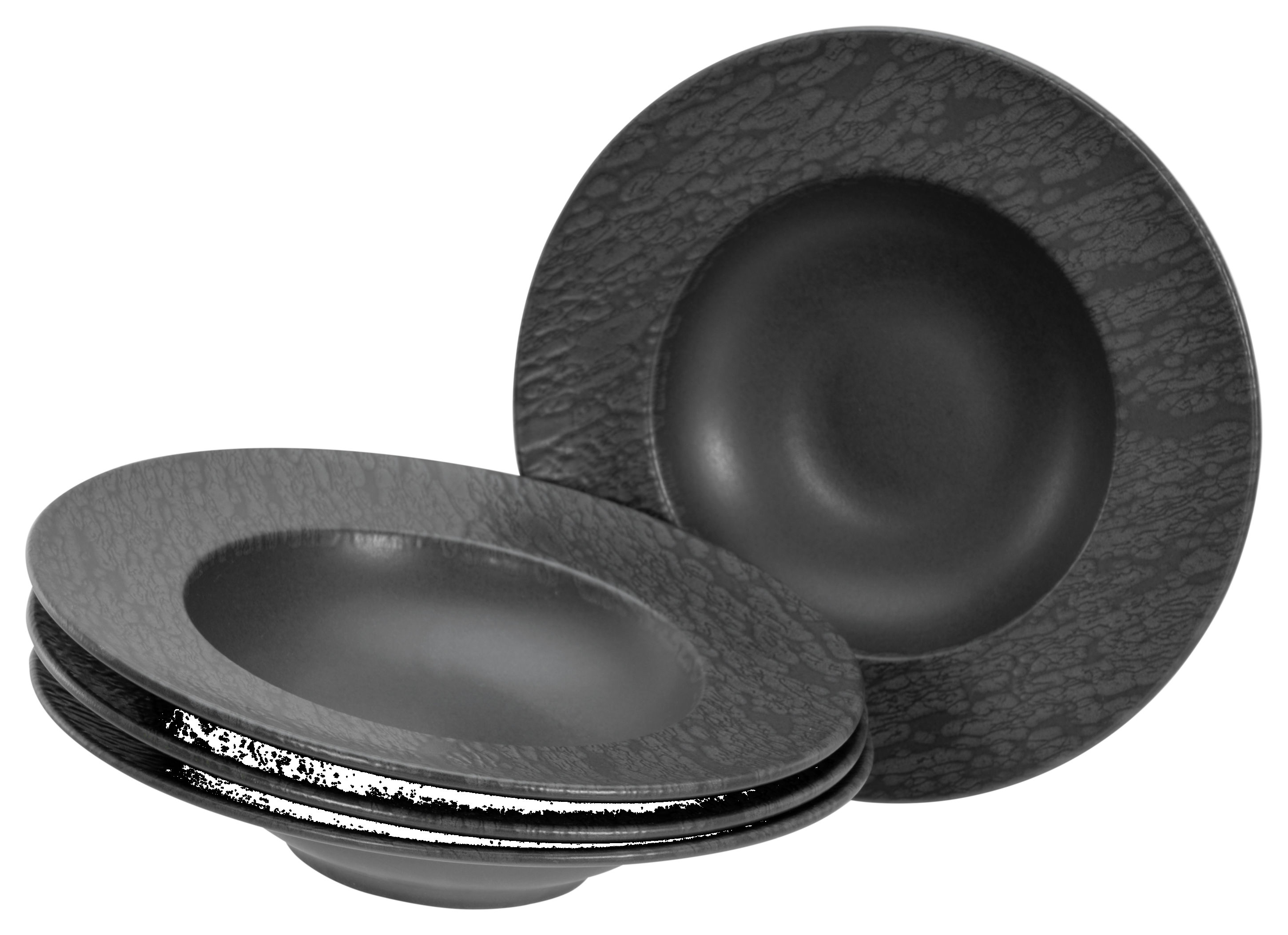 Creatable Geschirrset »Schiefer Black« (4-teiliges Teller Set)