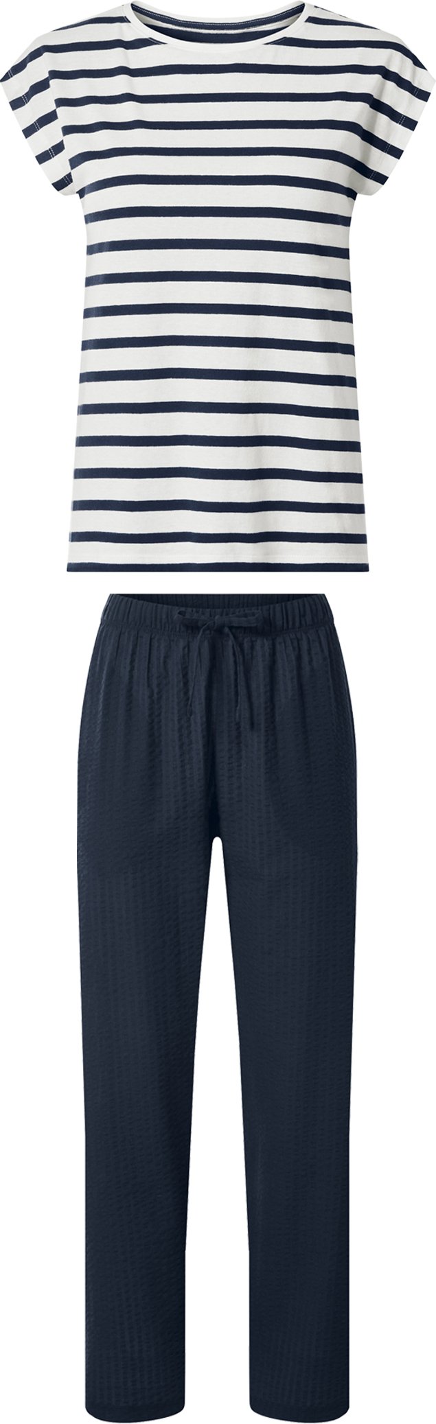 esmara® Damen Pyjama (navy/weiß, XS(32/34))