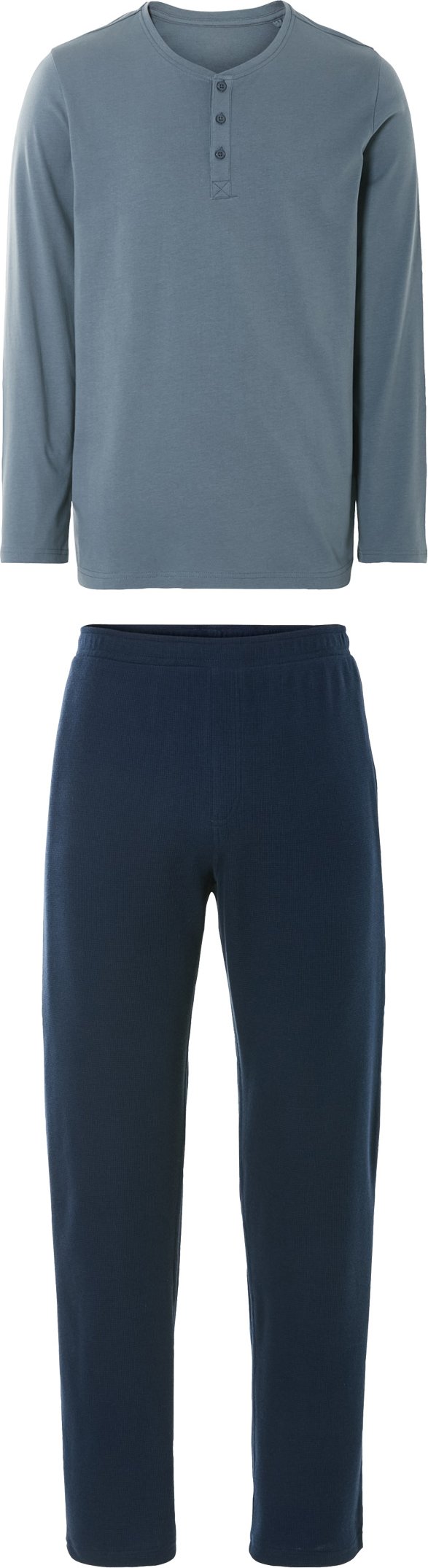 Thumbnail - LIVERGY® Herren Pyjama lang/lang (Blau, L (52/54))