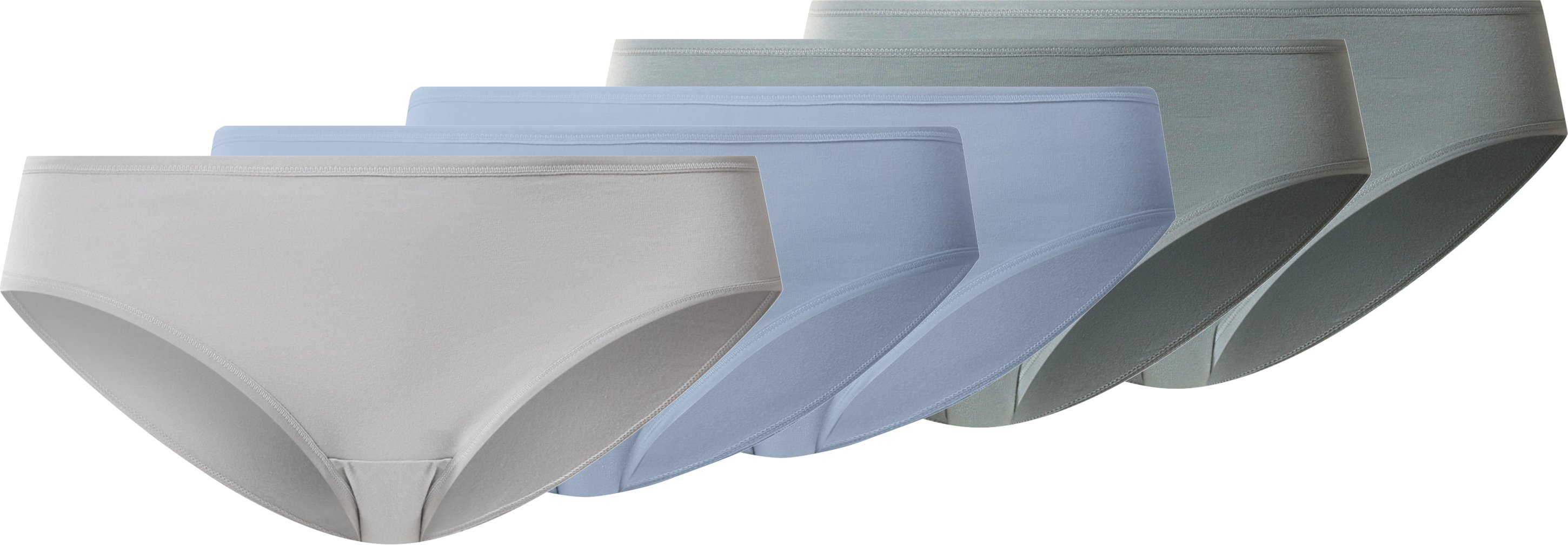 esmara® Damen Slip 5 Stück (grün/blau/grau, 3XL(56/58))