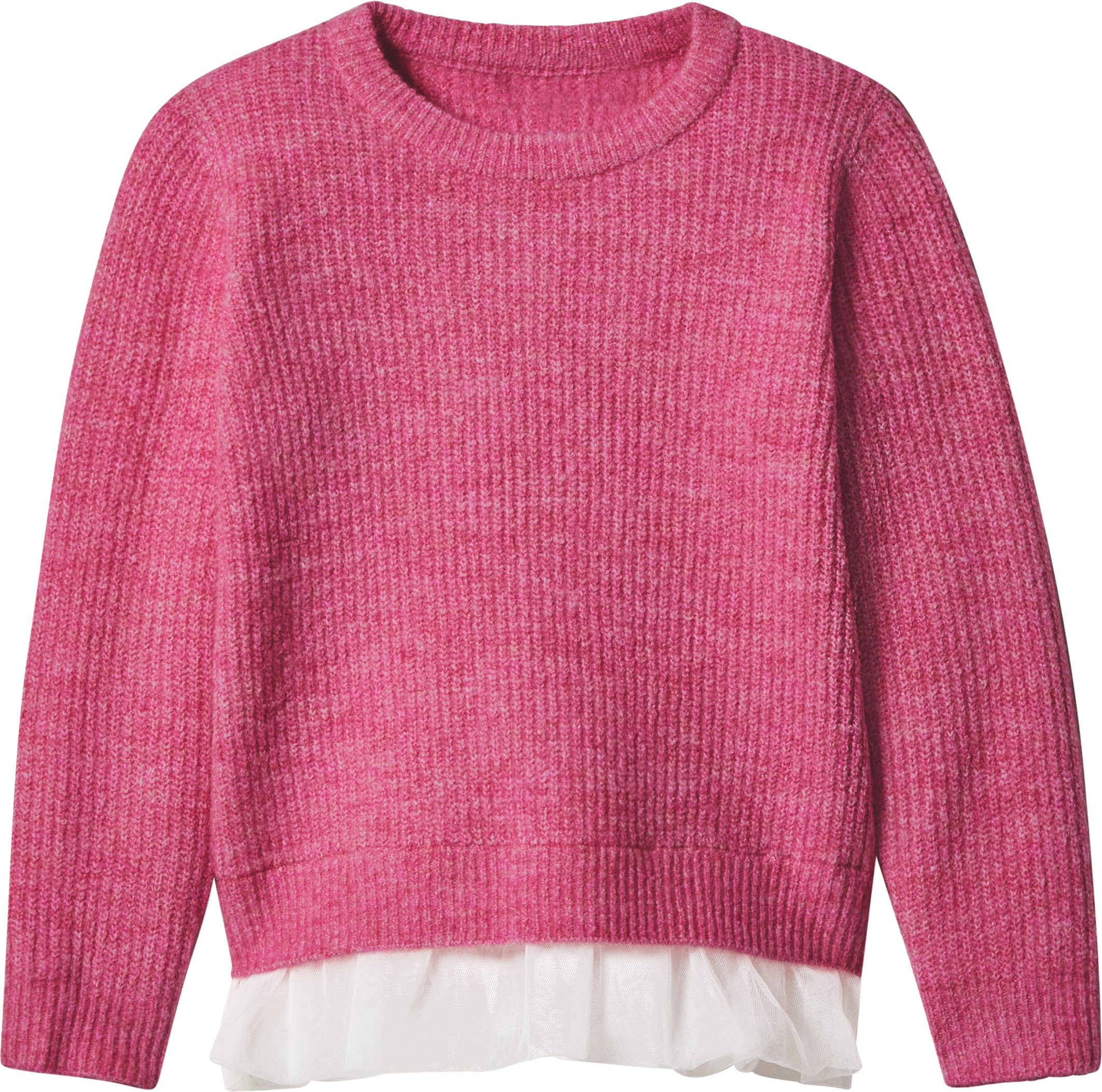 Thumbnail - lupilu® Kinder-Grobstrickpullover (Pink, 122/128)