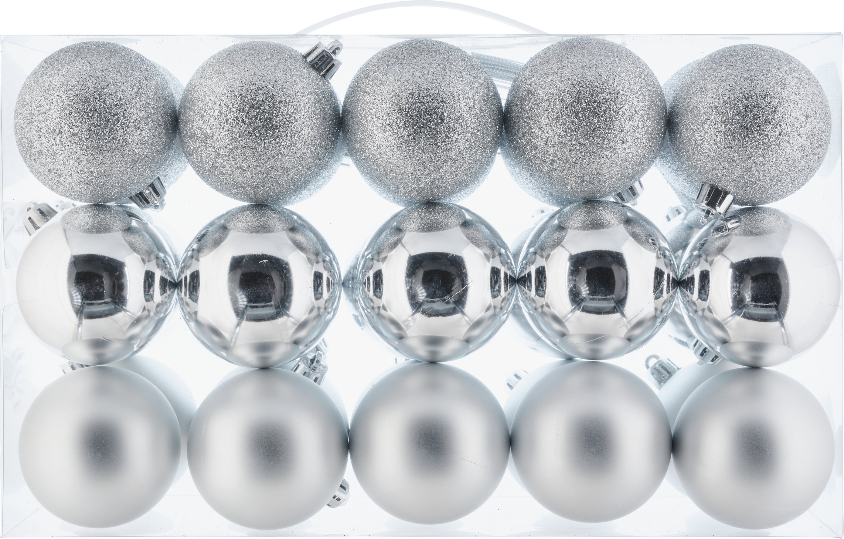 LIVARNO home Christbaumschmuck 30er, 5cm (Silber)