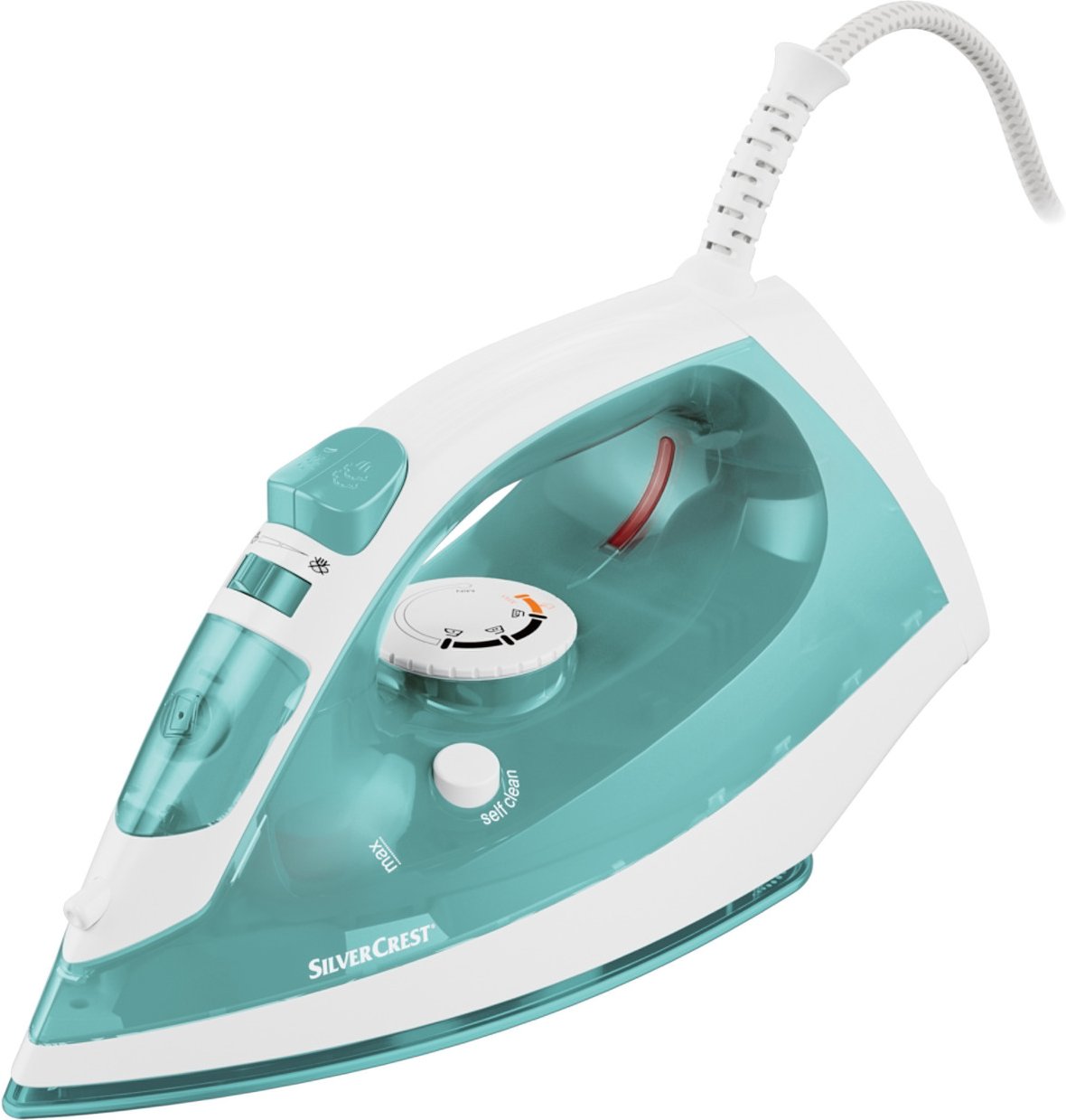 SILVERCREST® Dampfbügeleisen SDB 1600 B4 (weiß/ mint)
