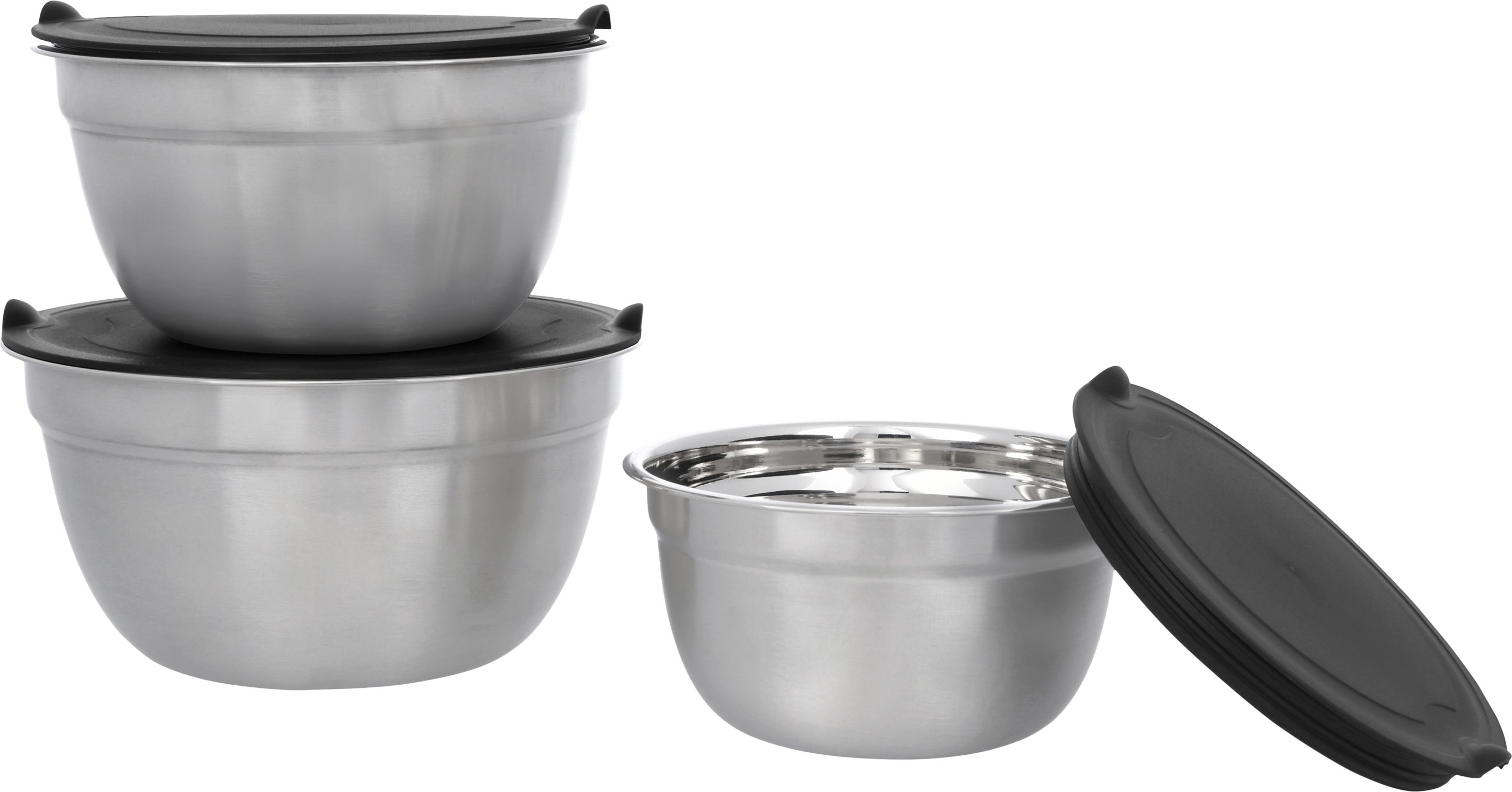 SILVERCREST® Edelstahl-Schüsselset, 3 Stück