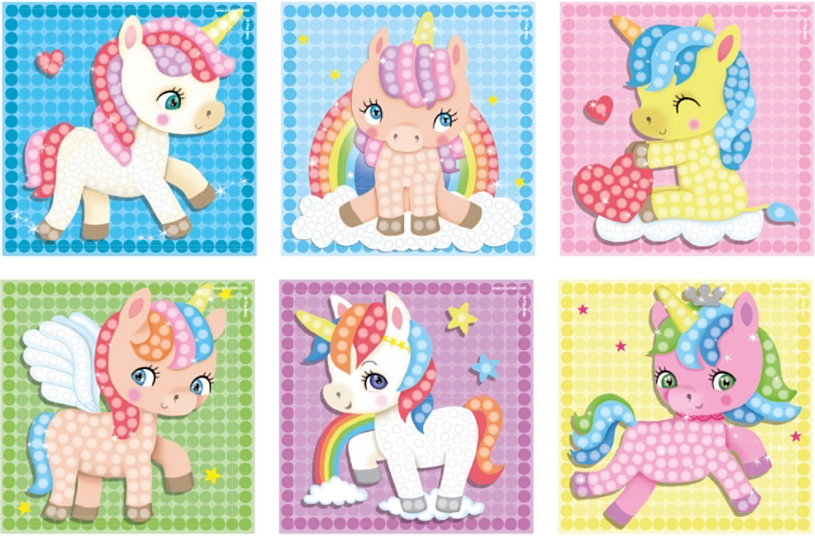 Playmais Little Mosaic, mit farbenfrohen Motiven (Dream Unicorn)