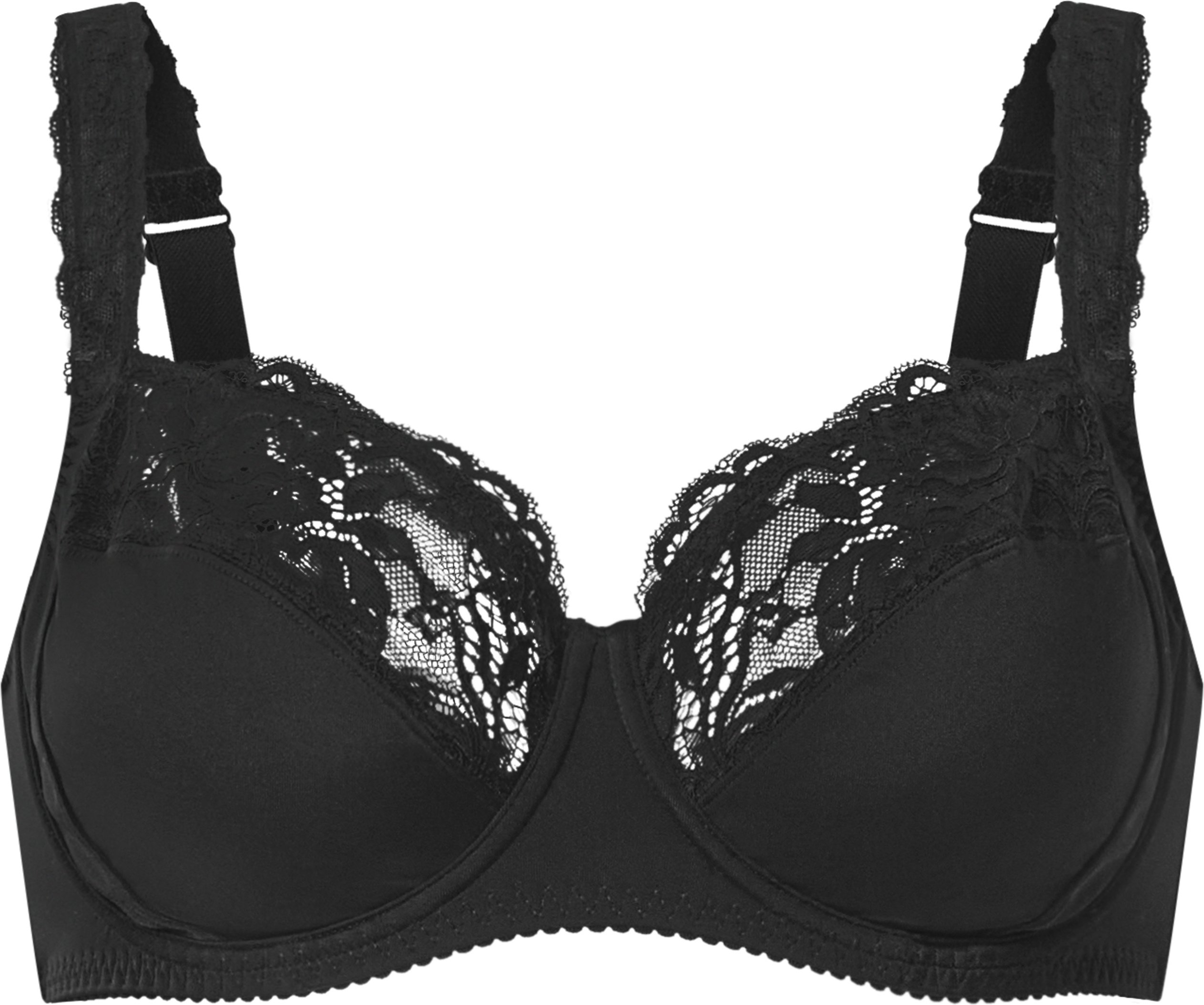 esmara® Damen Bügel BH mit Stickerei (Schwarz, 85C)