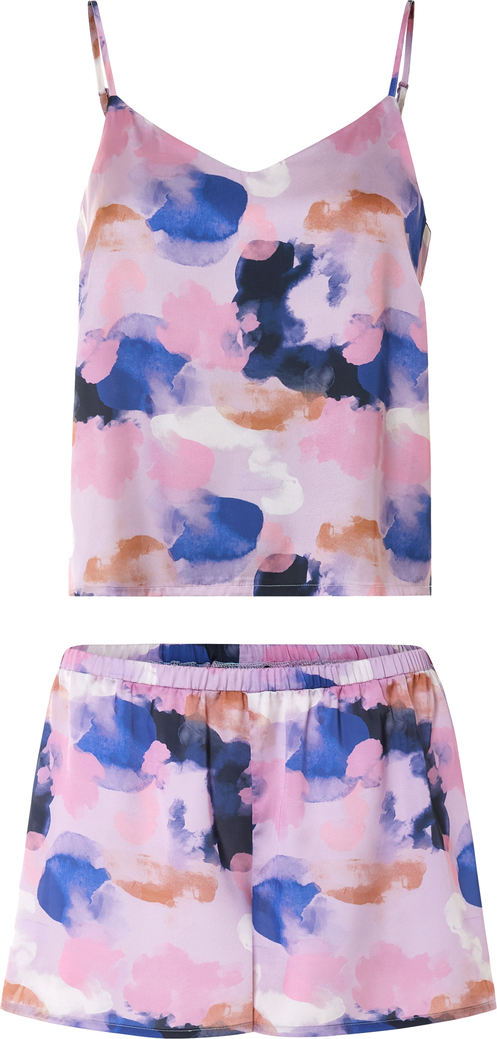 Thumbnail - esmara® Damen Satin Pyjama (watercolour, XL(48/50))