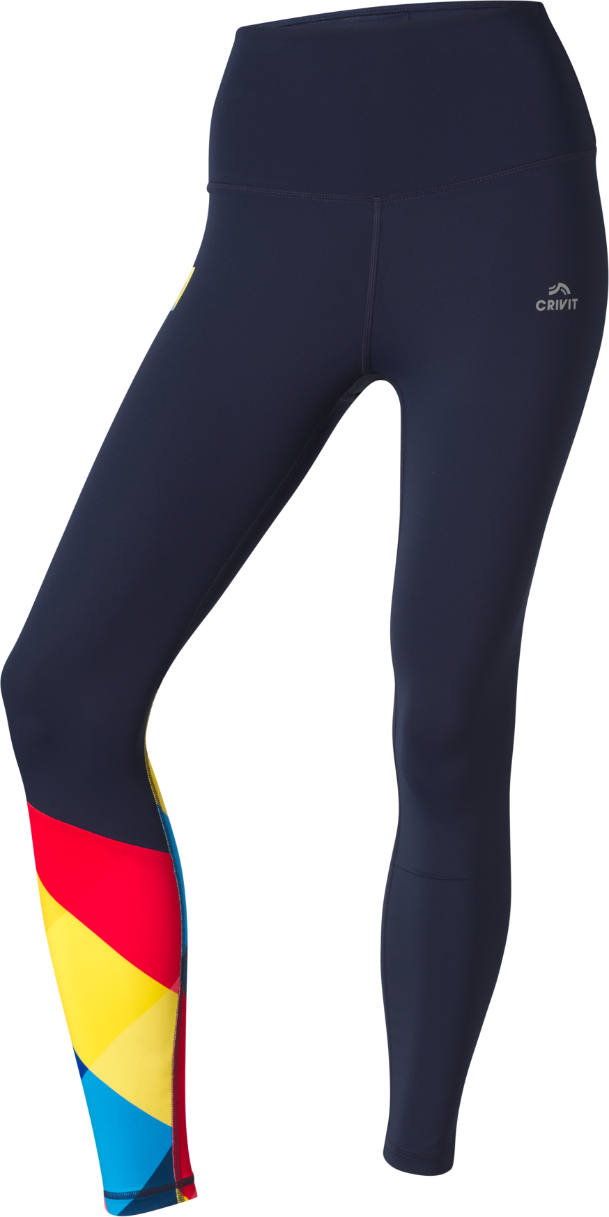 Thumbnail - CRIVIT Damen Funktionstights Team Wear (navy/gelb/rot, XS (32/34))
