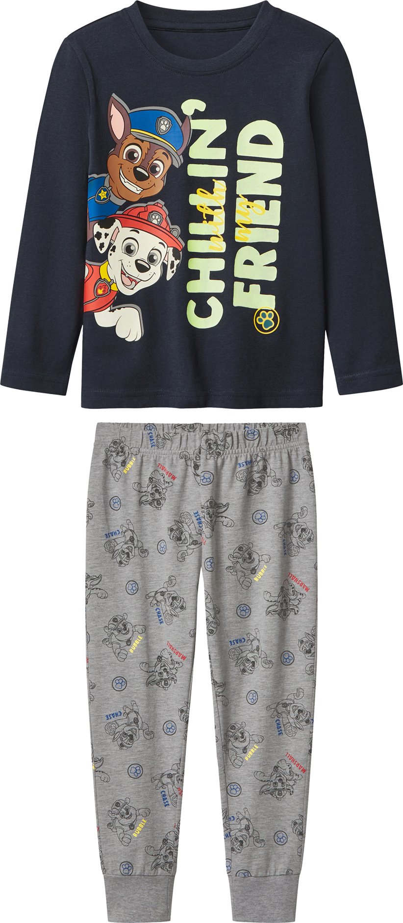 Kleinkinder Jungen Pyjama (navy/grau, 122/128)