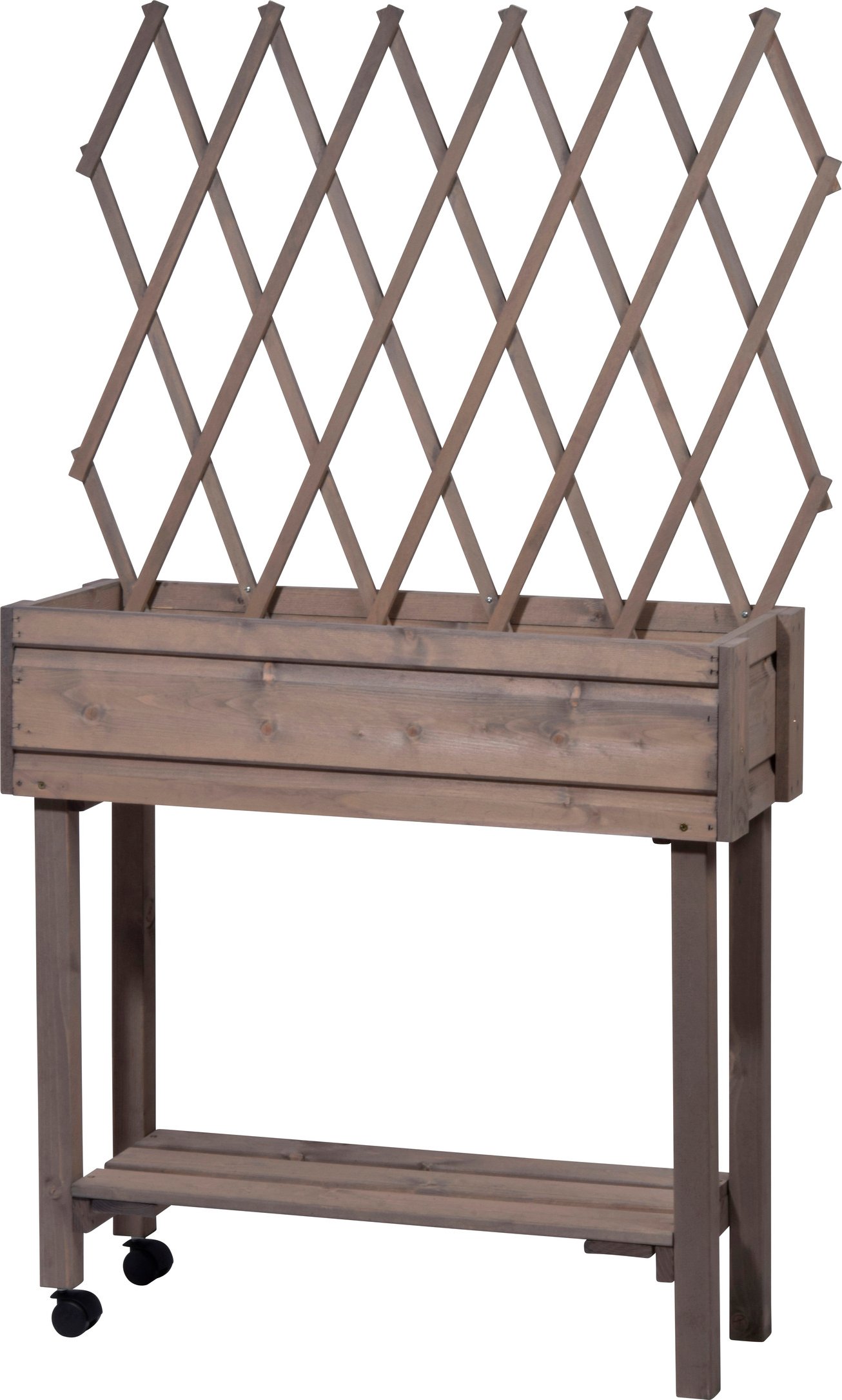 dobar Rollbares Hochbeet mit Rankgitter (Grau)