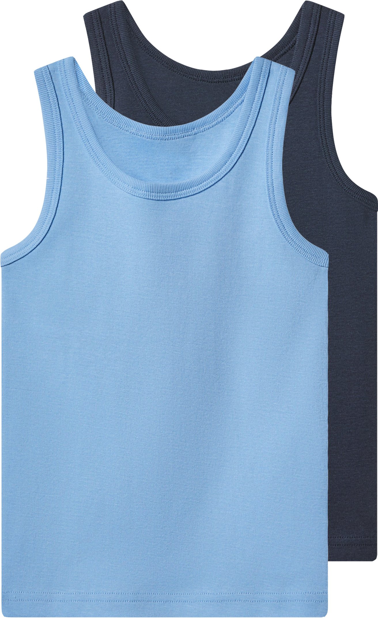 lupilu® Kleinkinder Jungen Unterhemd 2er (navy/hellblau, 98/104)