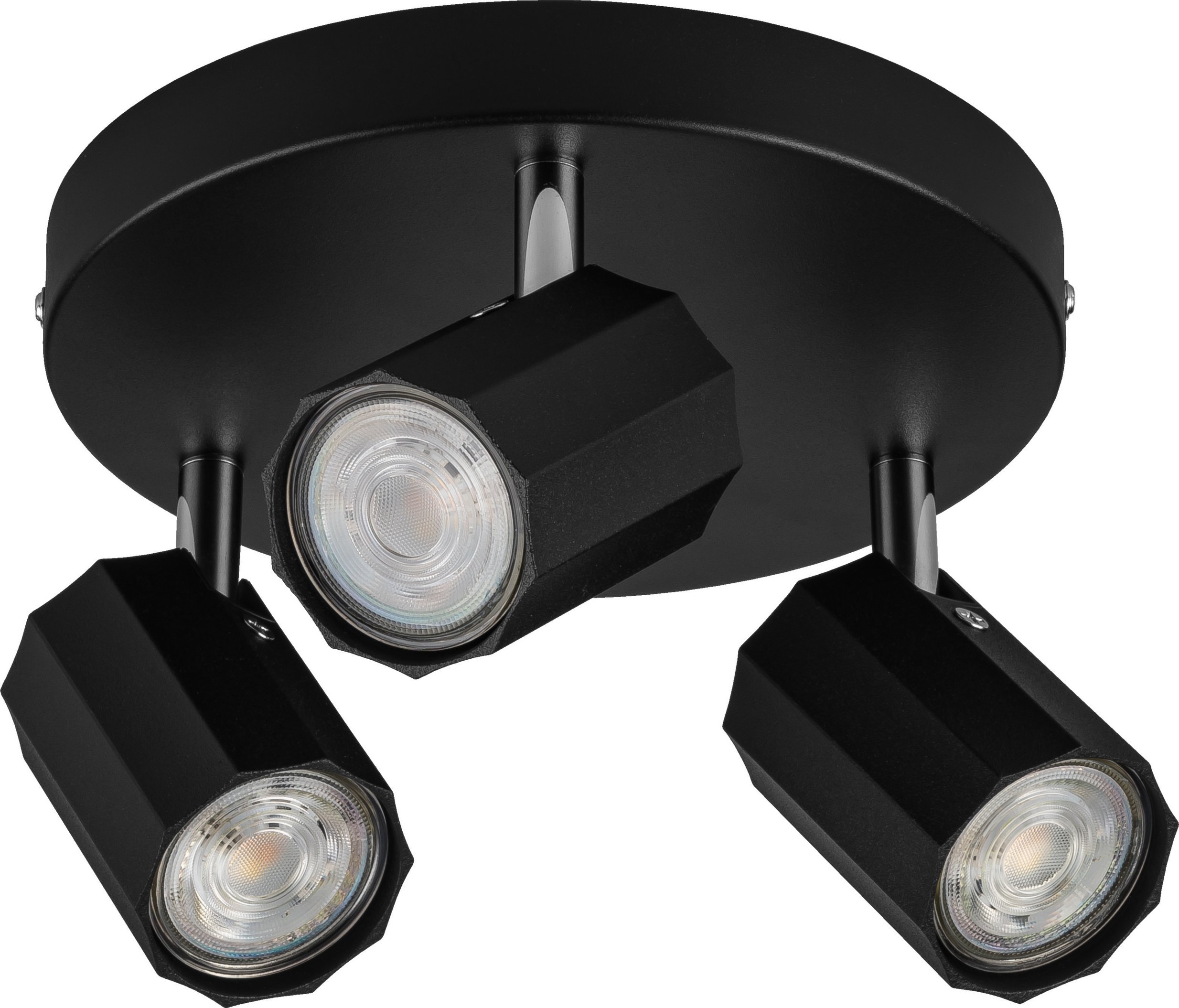 LIVARNO home Deckenstrahler / Schienenleuchte, mit 3 neig- und schwenkbaren Spots (Deckenstrahler, mattschwarz)