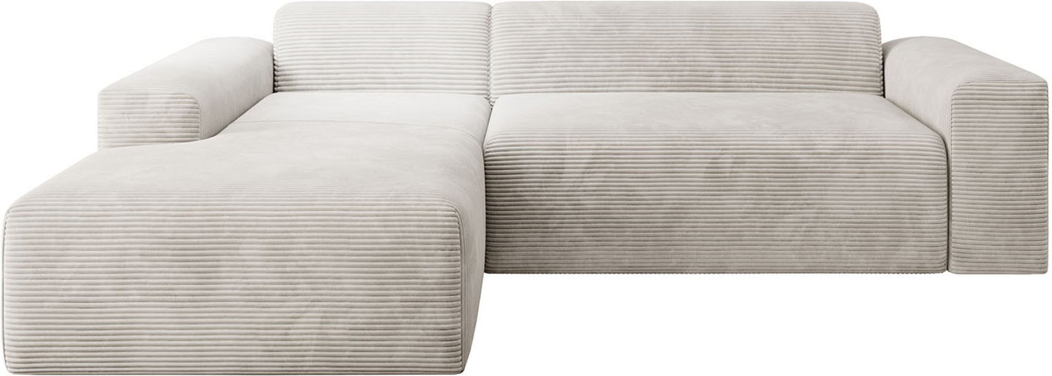 Juskys Sofa Vals mit Ottomane (Links, Beige)