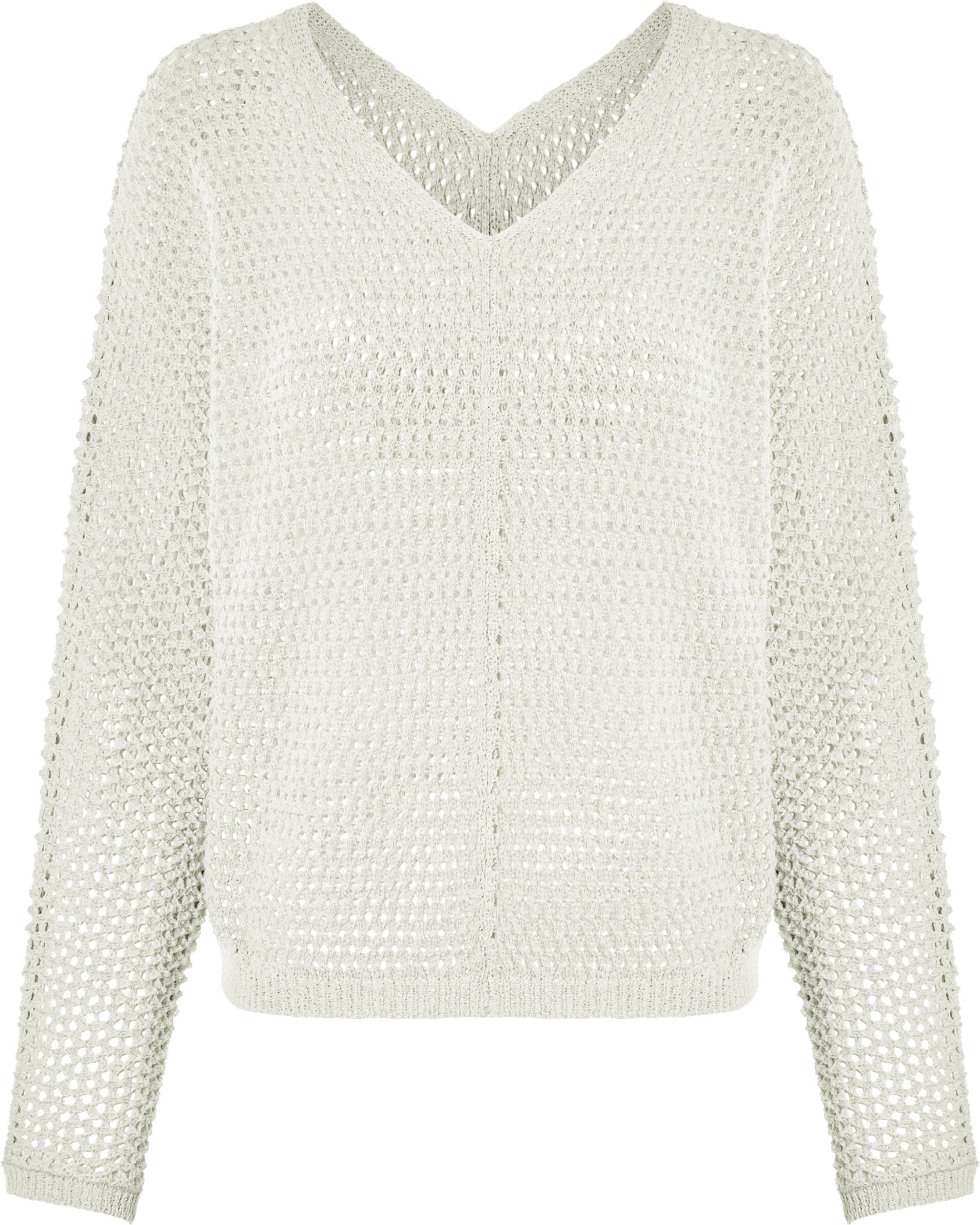 Thumbnail - esmara® Damen Pullover Lochstrick (Weiß, XS(32/34))