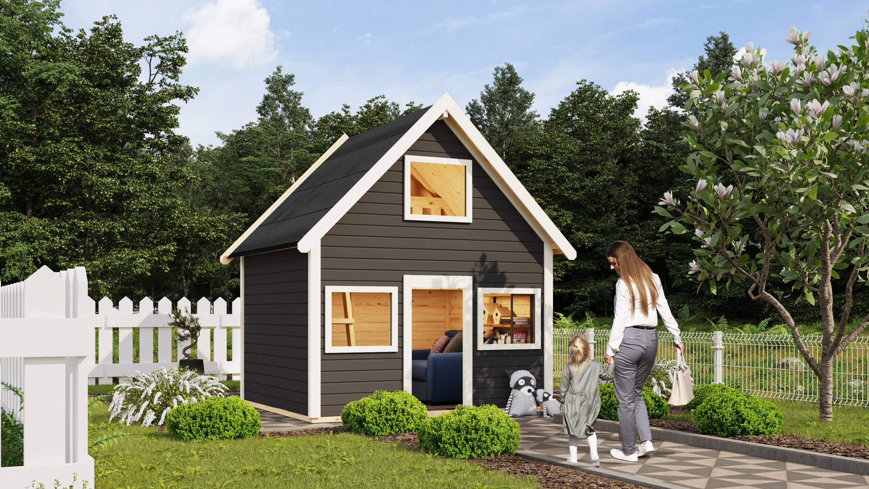 Karibu Spielhaus Nico (terragrau)