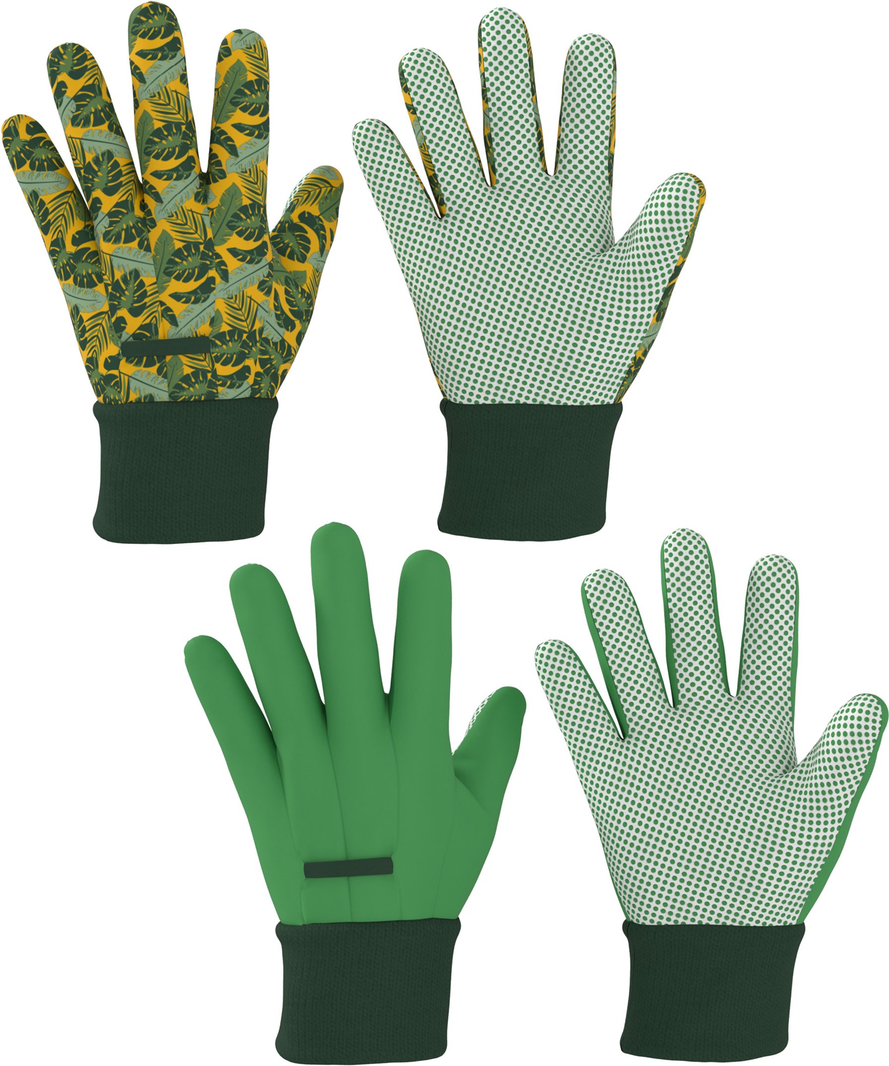 PARKSIDE® 2 Paar Gartenhandschuhe (Blätter/grün, 7)