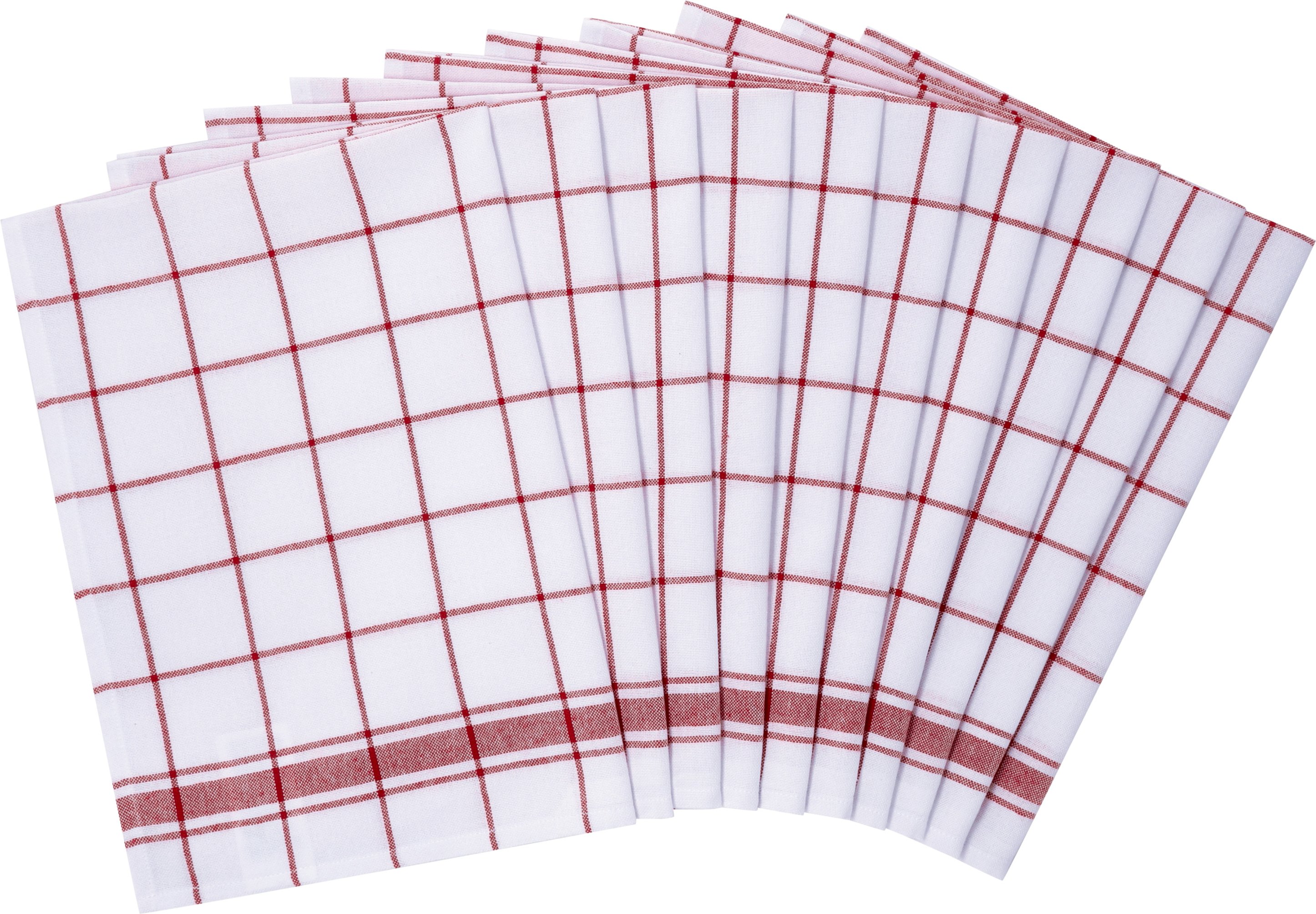 W5 Geschirrtücher 50 x 70 cm (Rot)