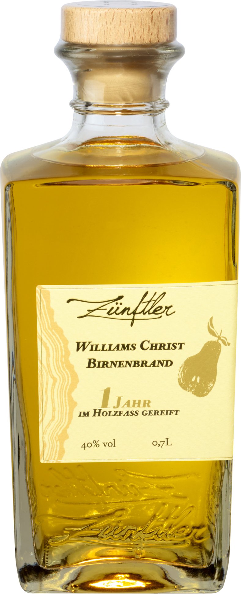 Zünftler William Christ Birnenbrand 1 Jahr 40% Vol