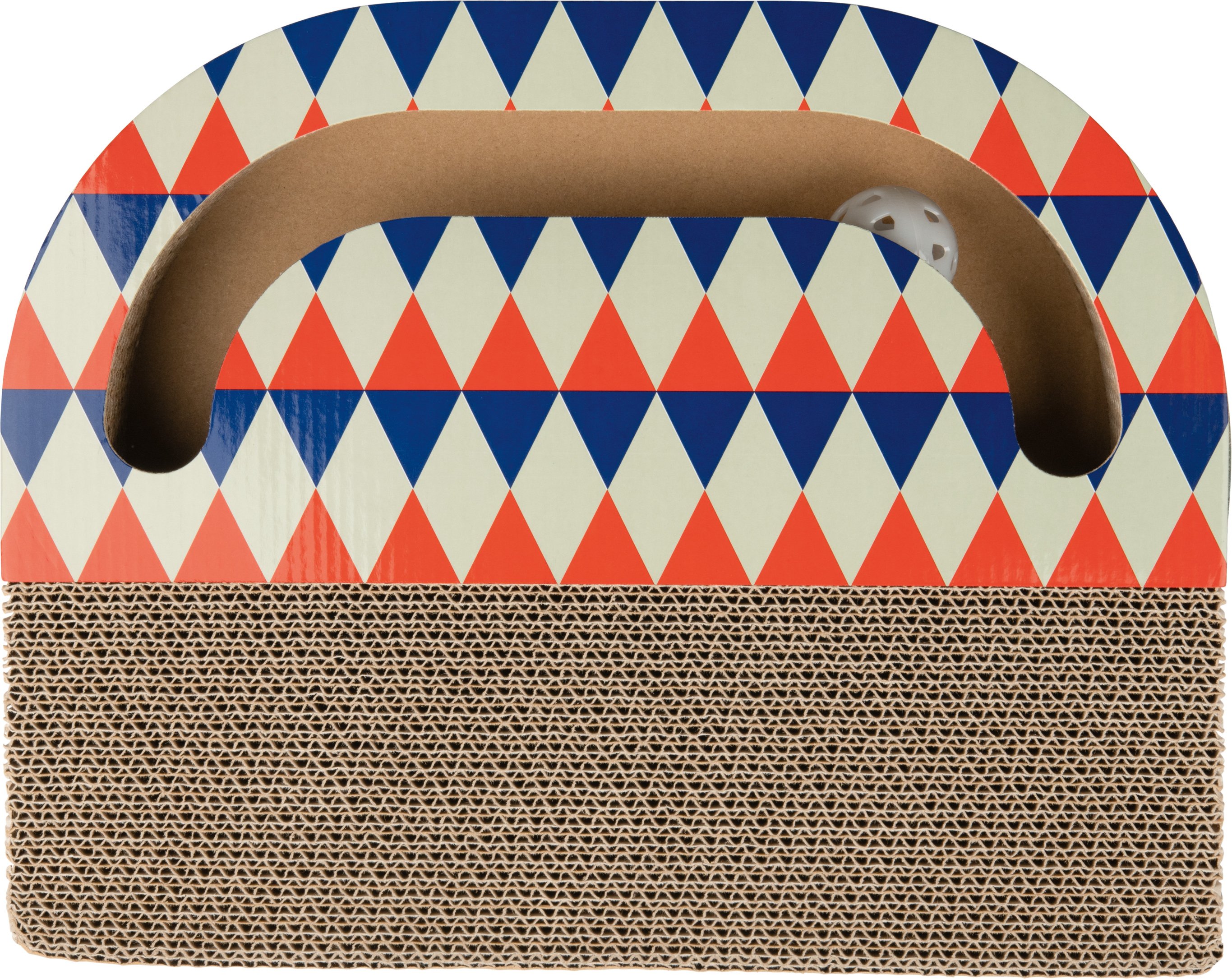 zoofari® Kratzteppich und Kratzpappe mit Spielzeug (Kratzpappe eckig)