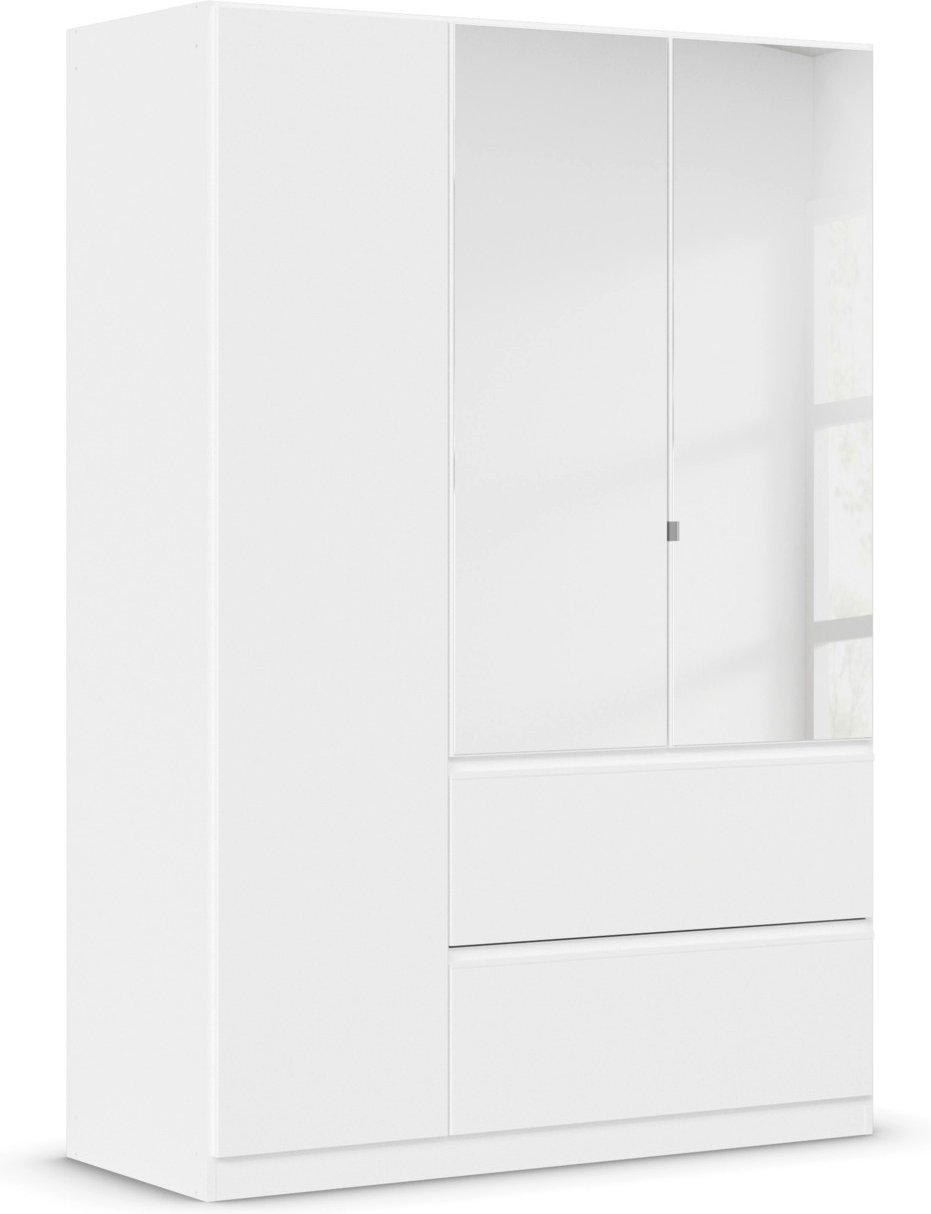 rauch BLUE Costa Drehtürenschrank mit Spiegel (Drehtürenschrank, Alpinweiß, 136 x 197 cm)