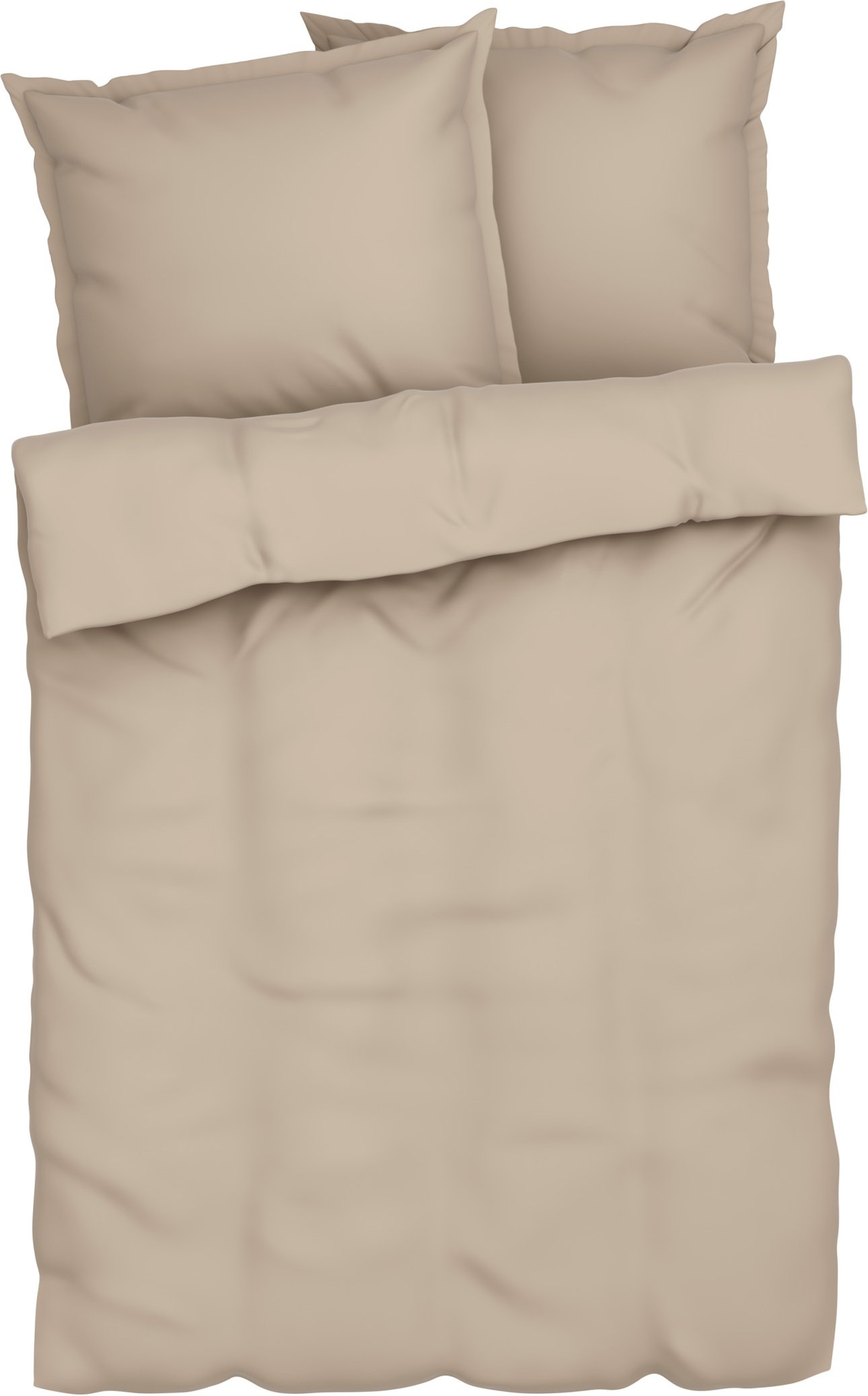 LIVARNO home Lyocell-Satin-Bettwäsche, 200 x 220 cm (Beige)