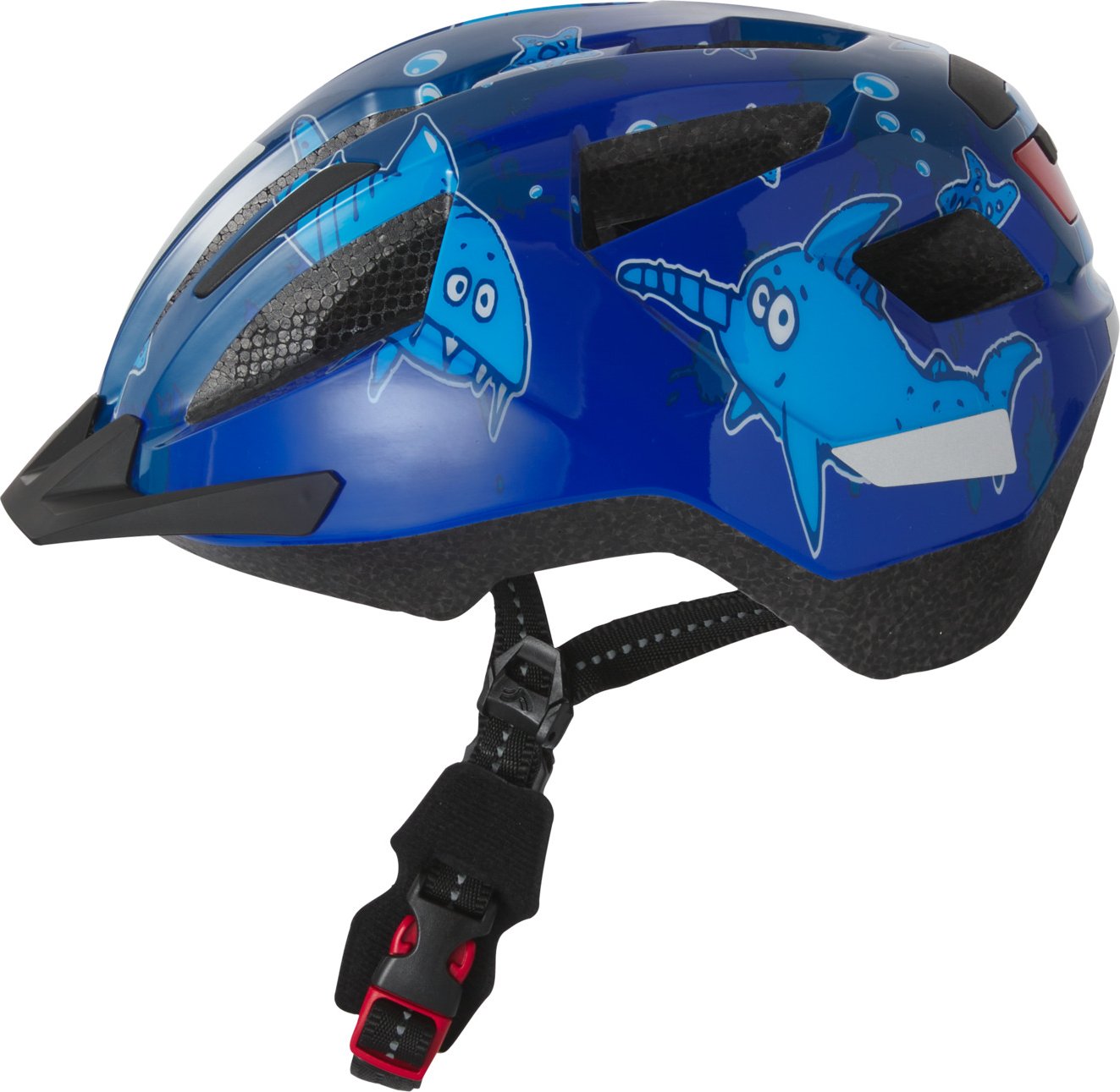 CRIVIT Kinder Fahrradhelm mit Rearlight (Gr. XS Haifisch)