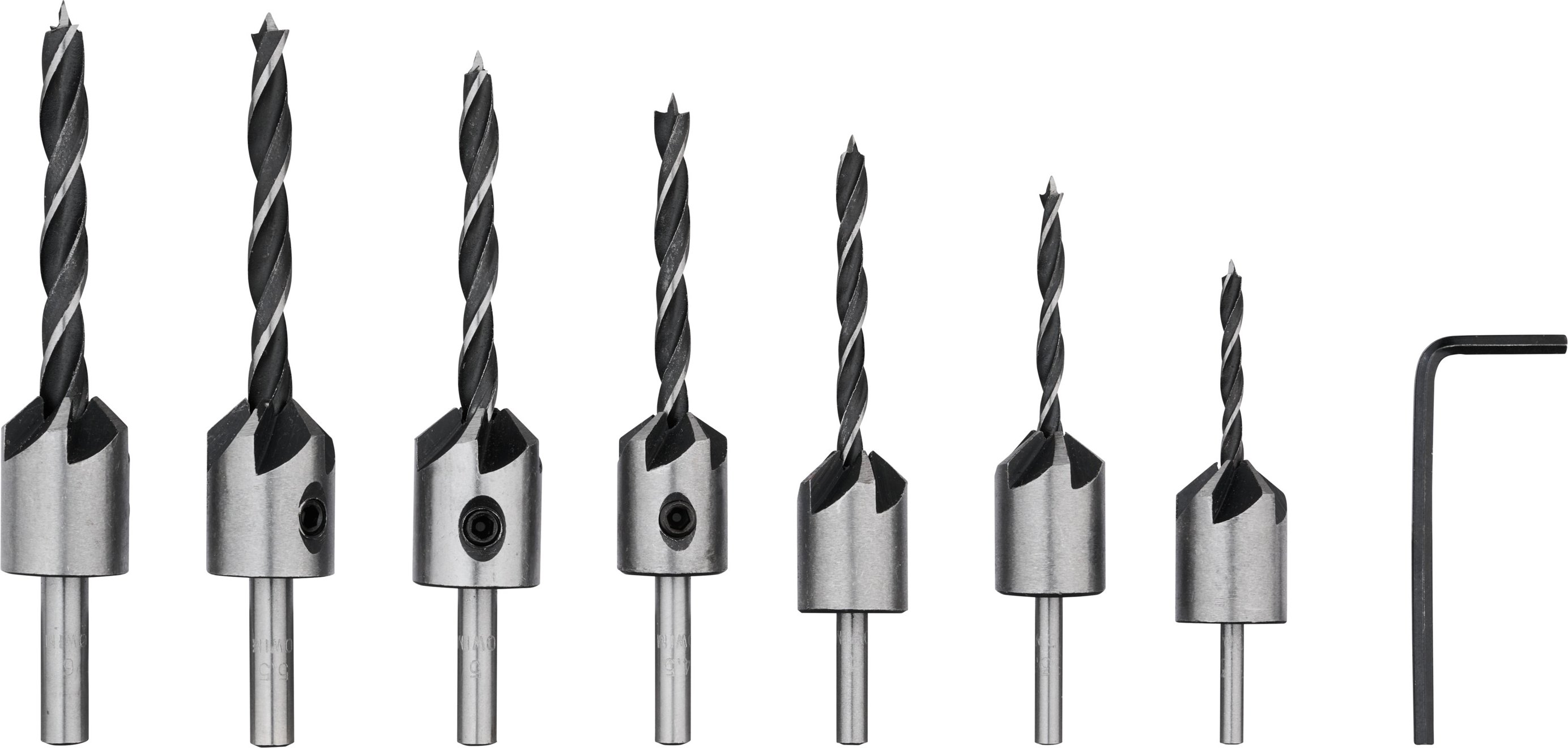 PARKSIDE® Spezialbohrerset »PSB 6 A1« (Holzbohrer- / Versenkersatz)