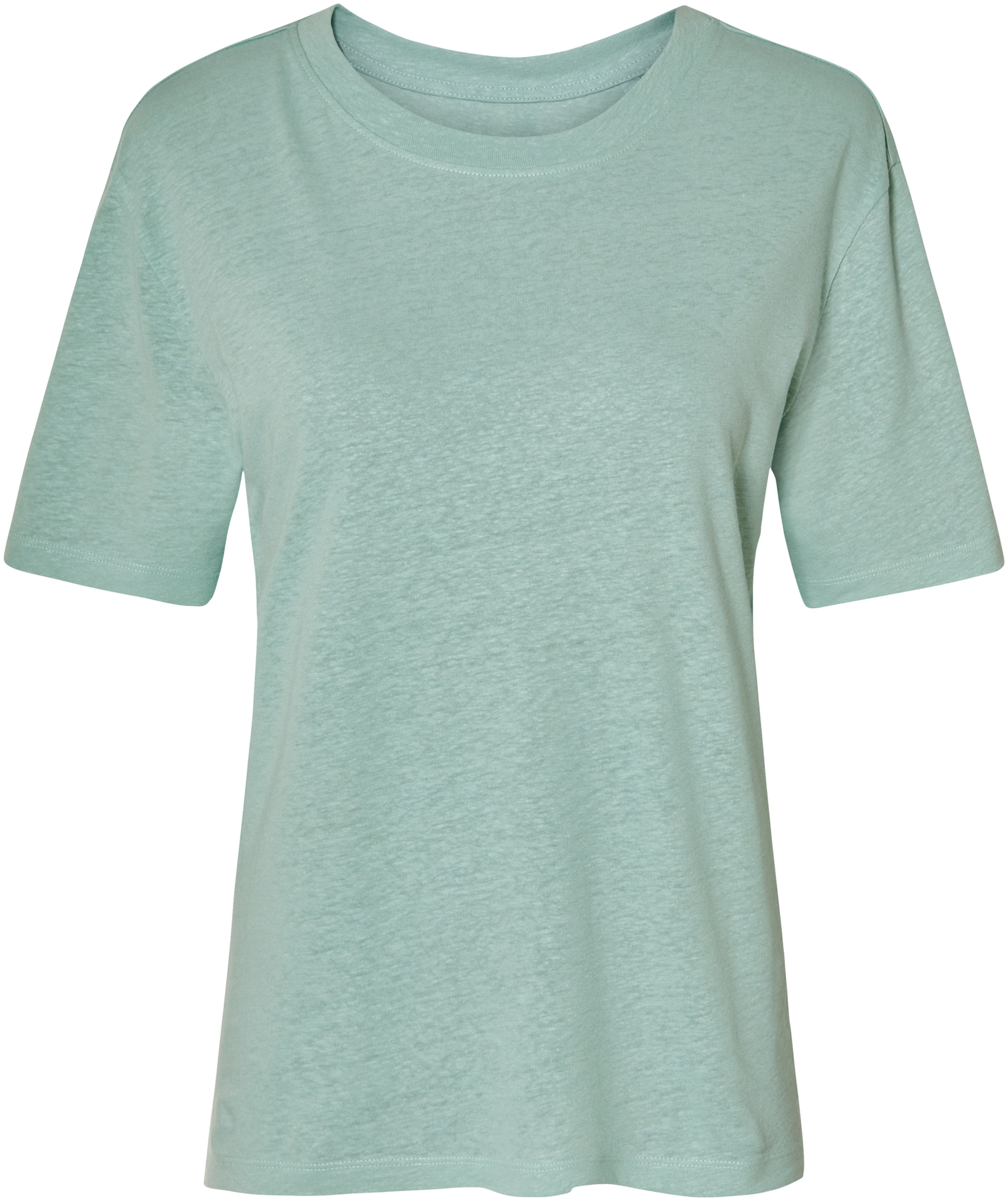 Thumbnail - esmara® Damen Leinen-T-Shirt, mit überschnittenen Schultern (mint, L(44/46))