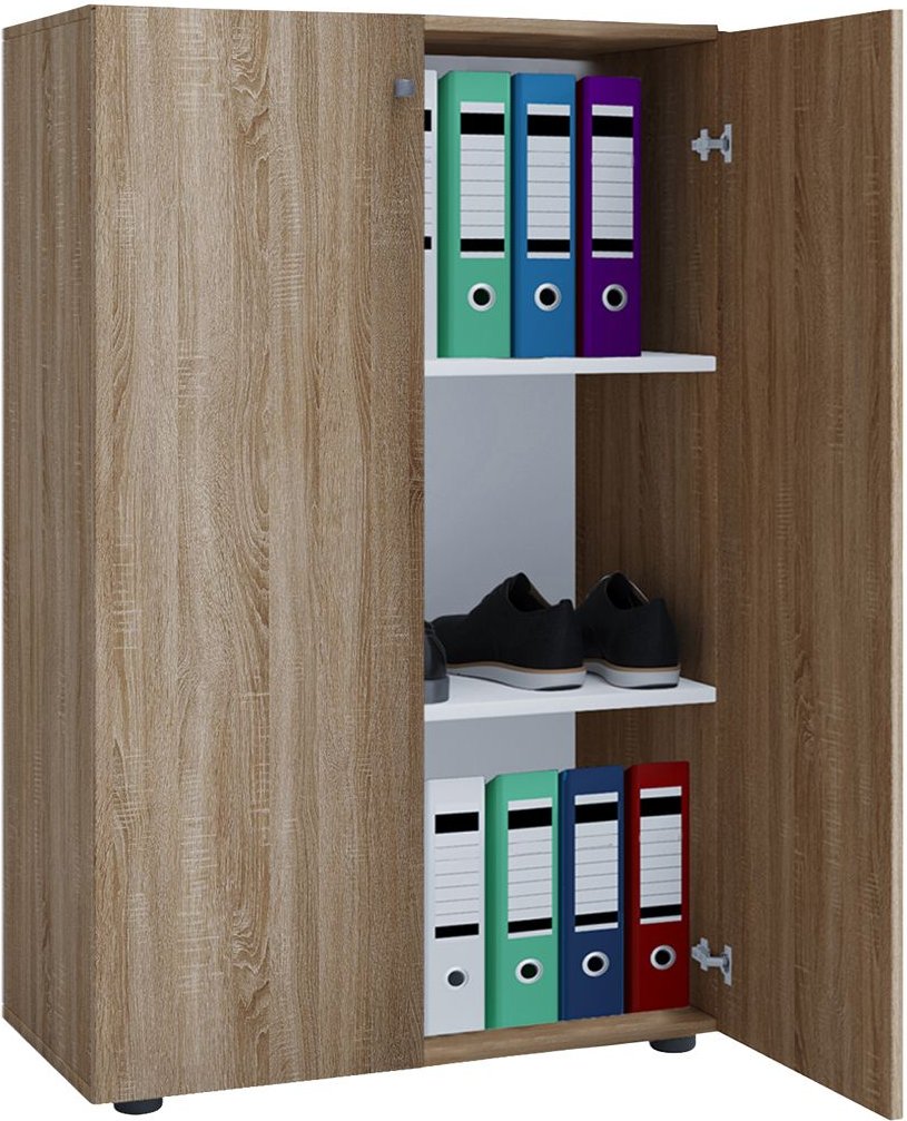VCM Büroschrank Lona (mit Drehtüren, Sonoma-Eiche, XL)